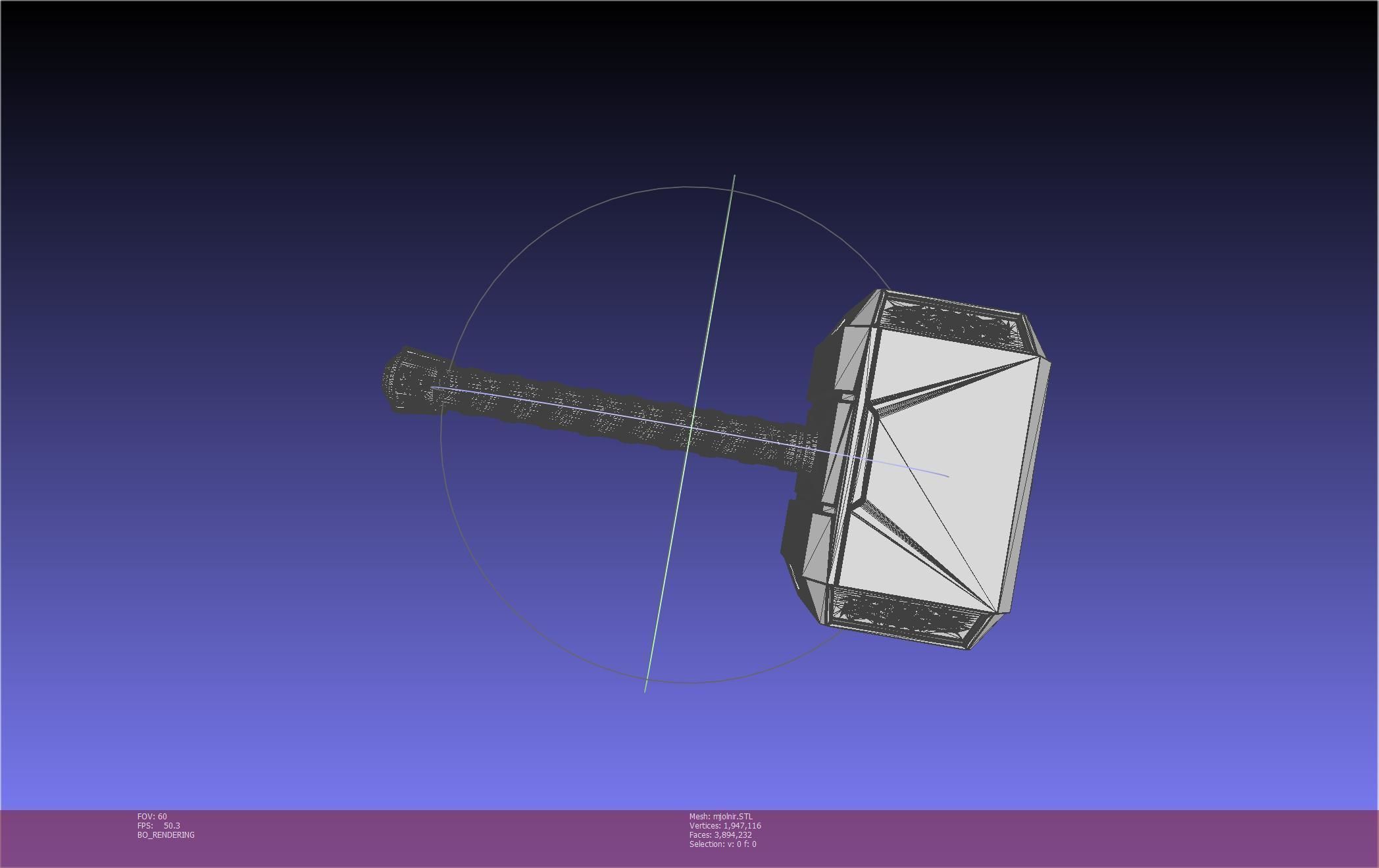 Thor Mjolnir Hammer Basic Printable Assembly 3D print model_65