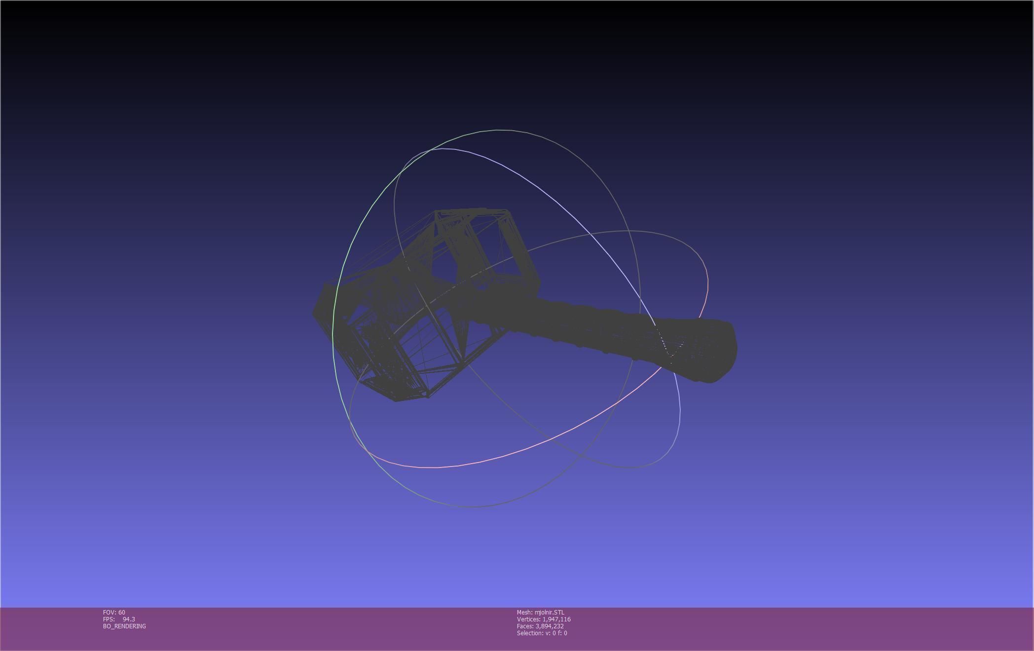 Thor Mjolnir Hammer Basic Printable Assembly 3D print model_81