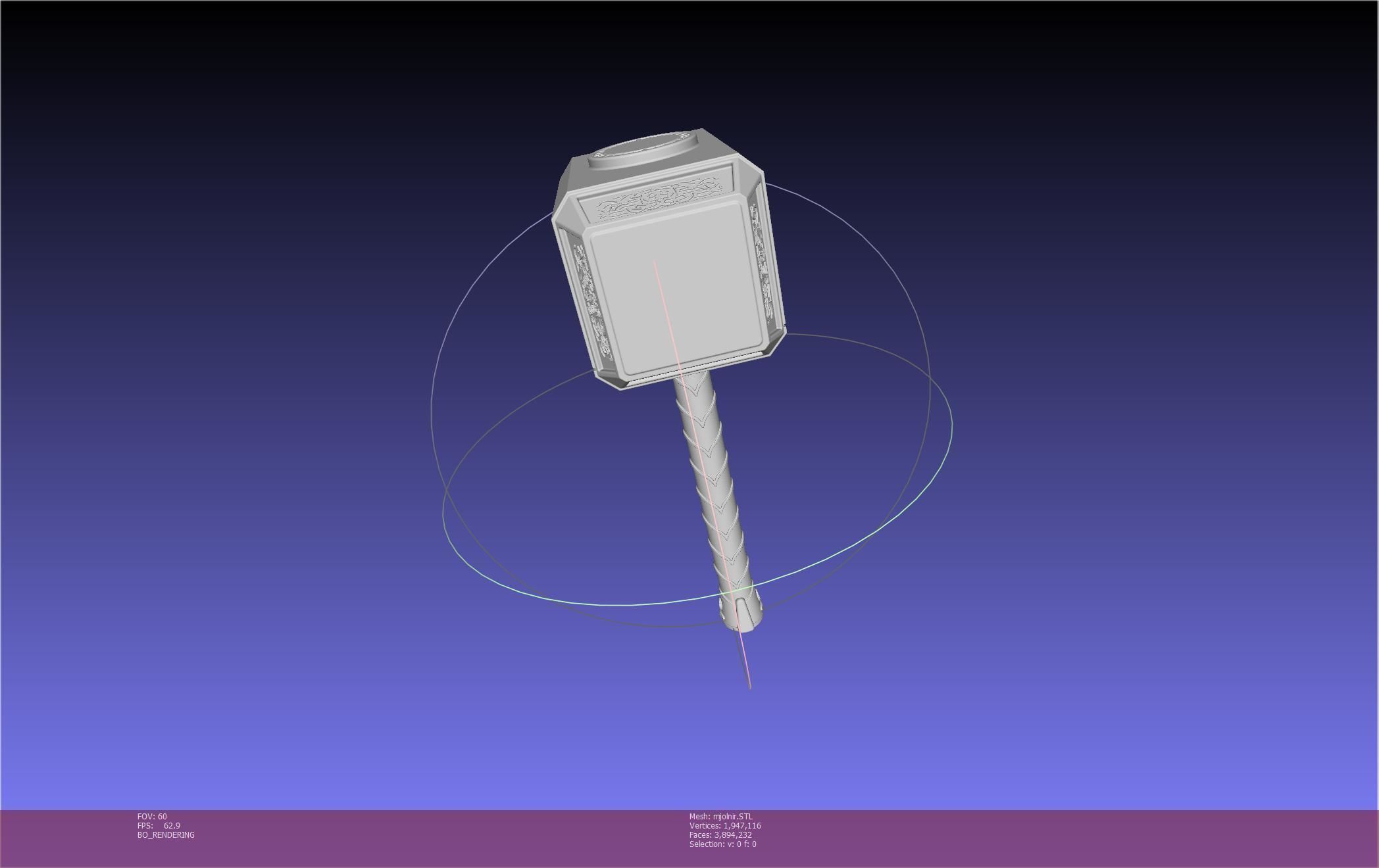 Thor Mjolnir Hammer Basic Printable Assembly 3D print model_30