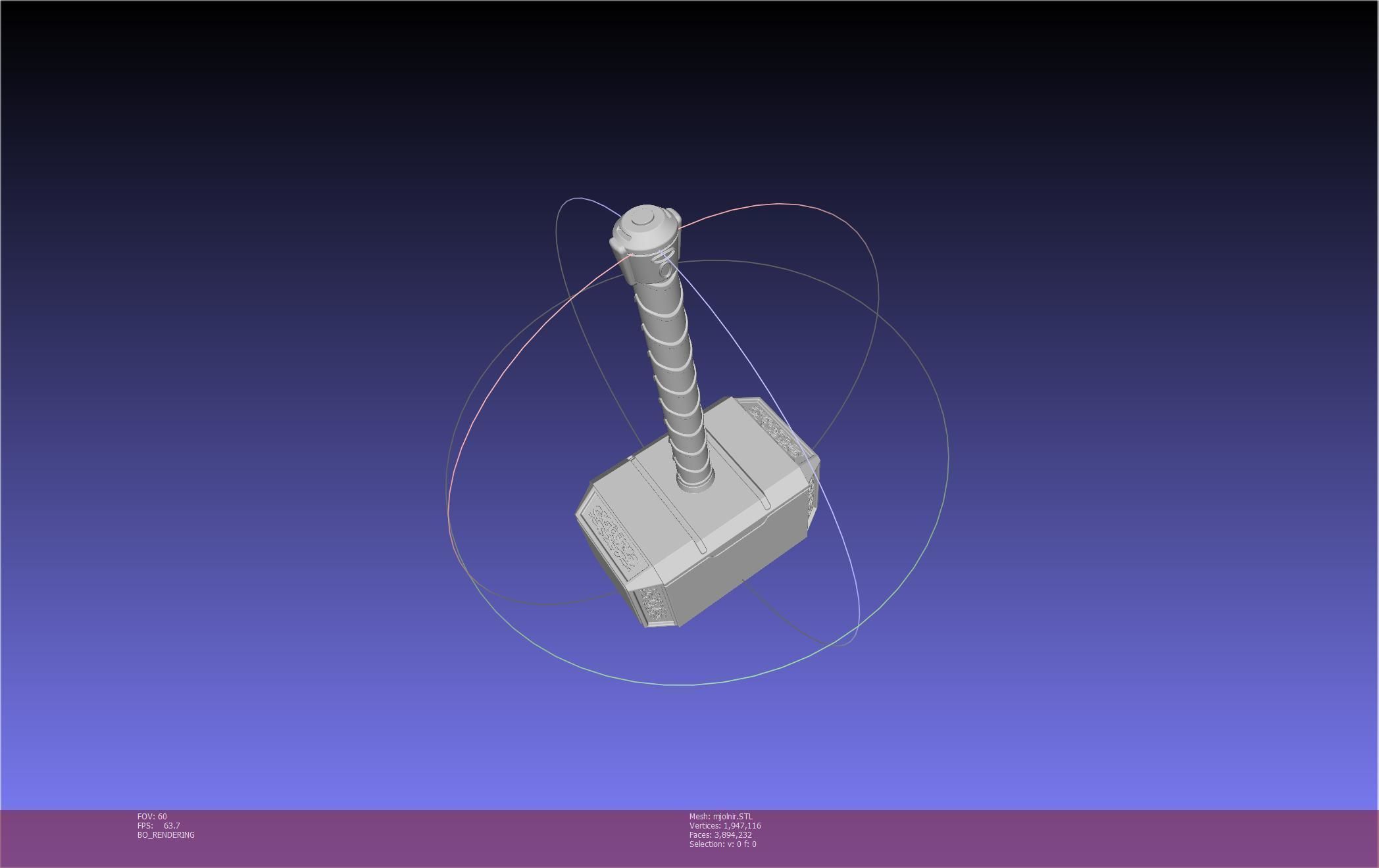 Thor Mjolnir Hammer Basic Printable Assembly 3D print model_17