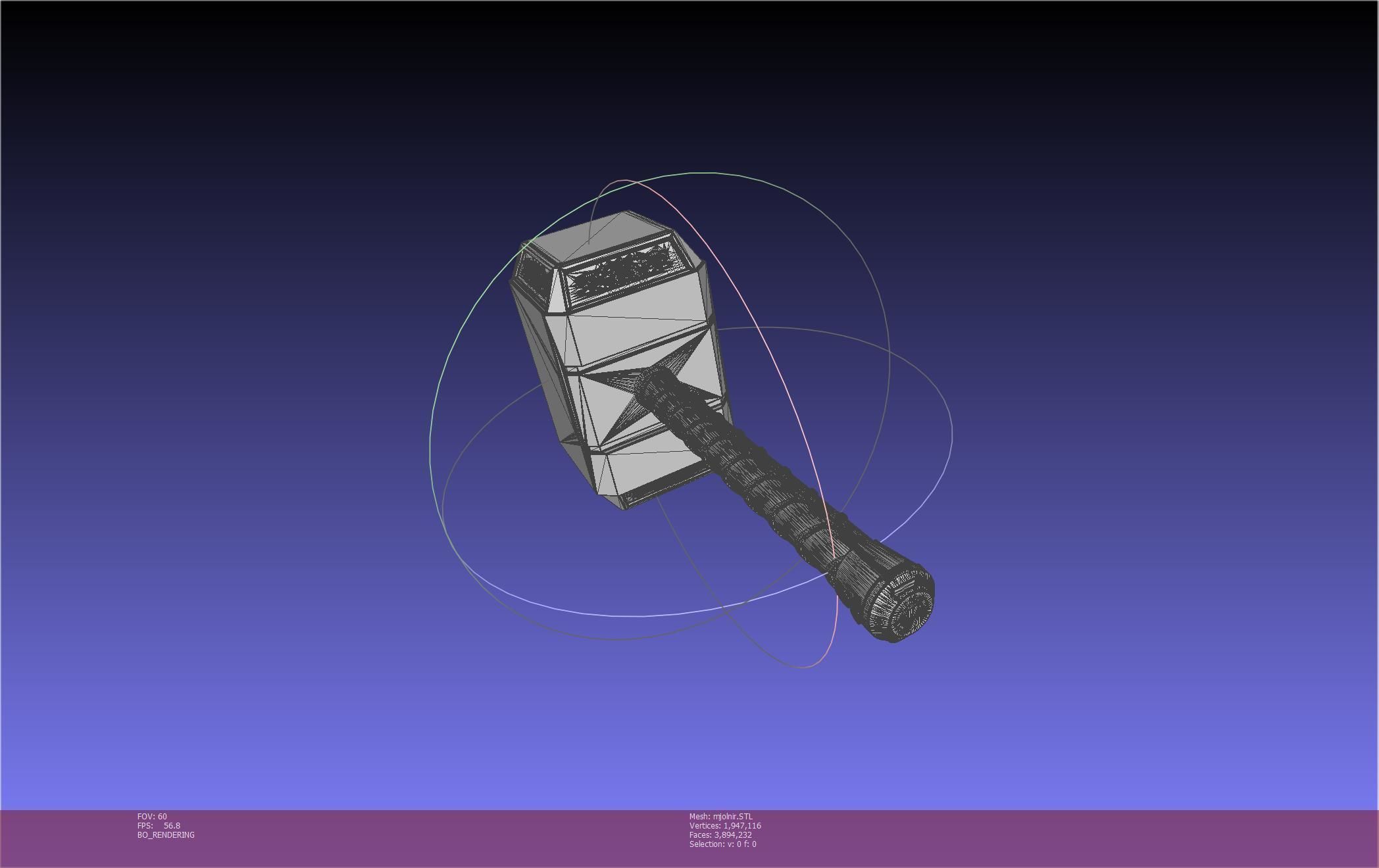 Thor Mjolnir Hammer Basic Printable Assembly 3D print model_71