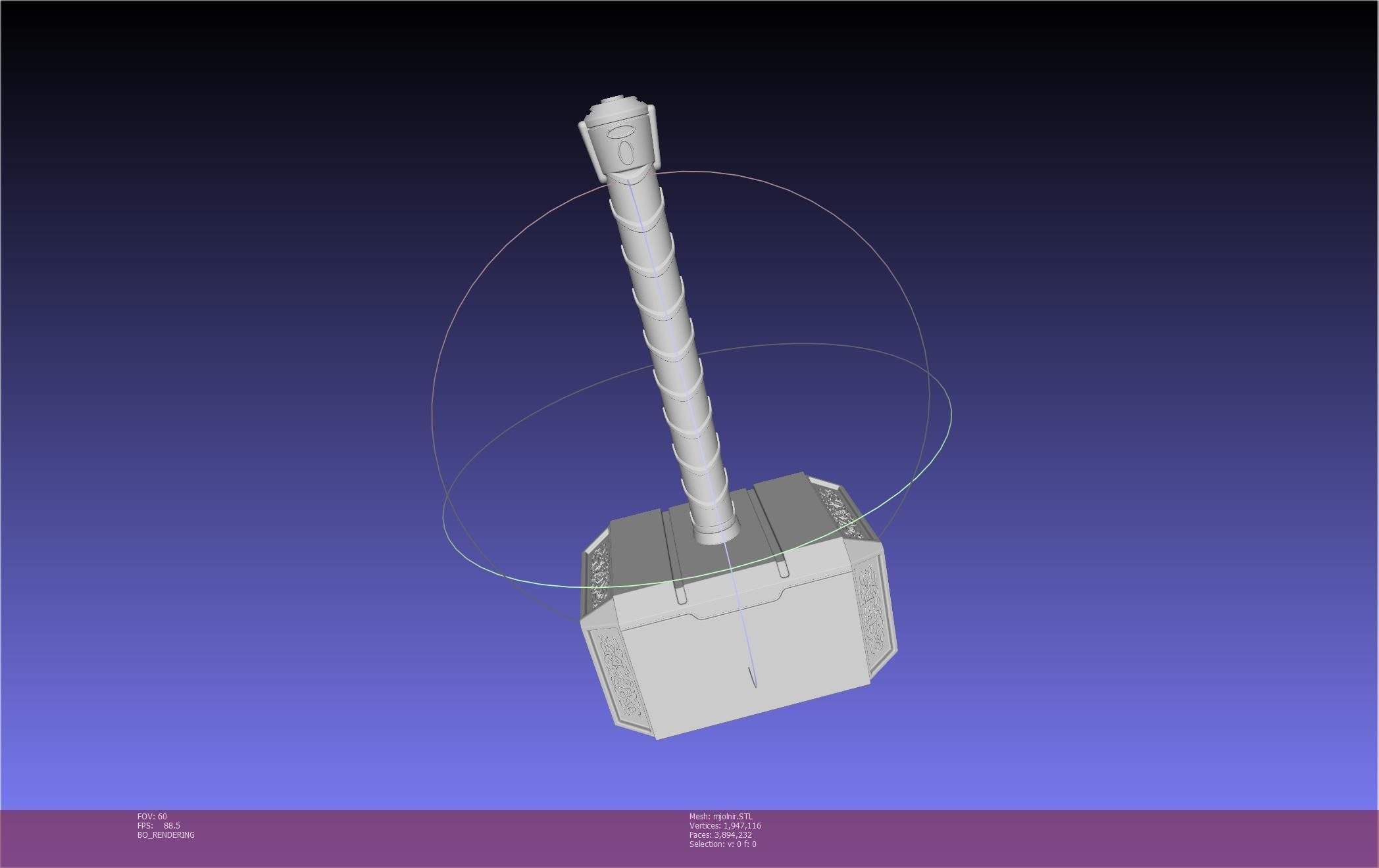 Thor Mjolnir Hammer Basic Printable Assembly 3D print model_78