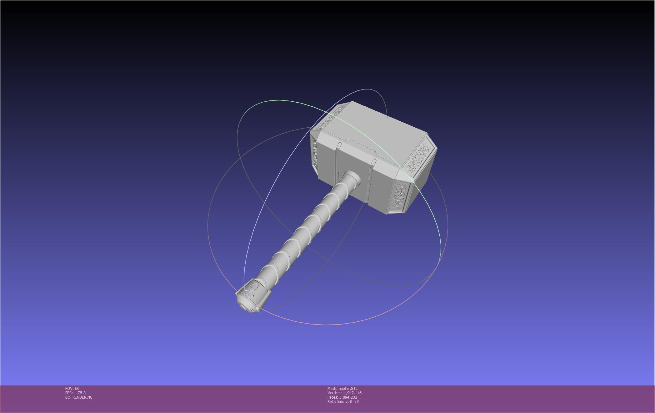 Thor Mjolnir Hammer Basic Printable Assembly 3D print model_56