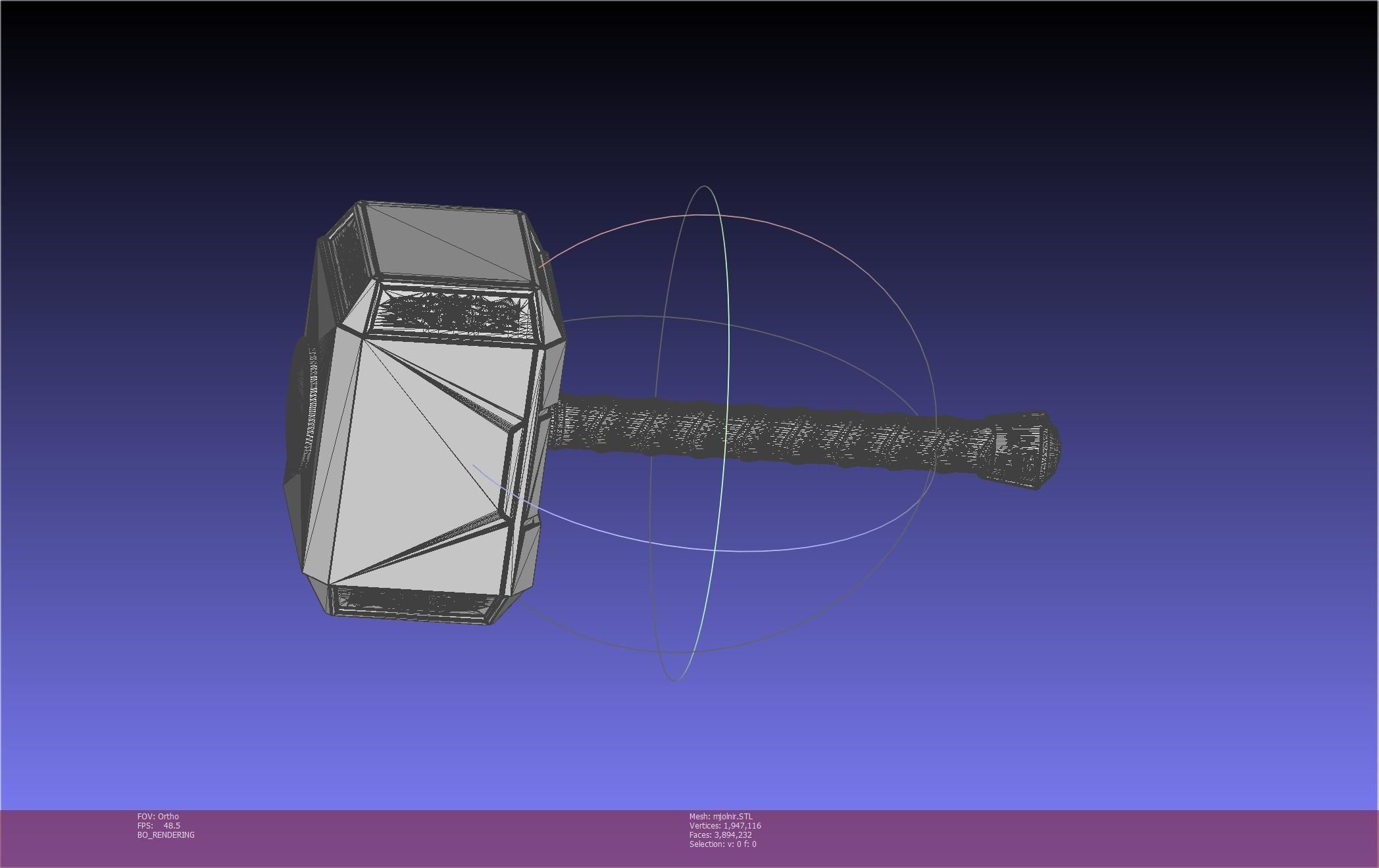 Thor Mjolnir Hammer Basic Printable Assembly 3D print model_19