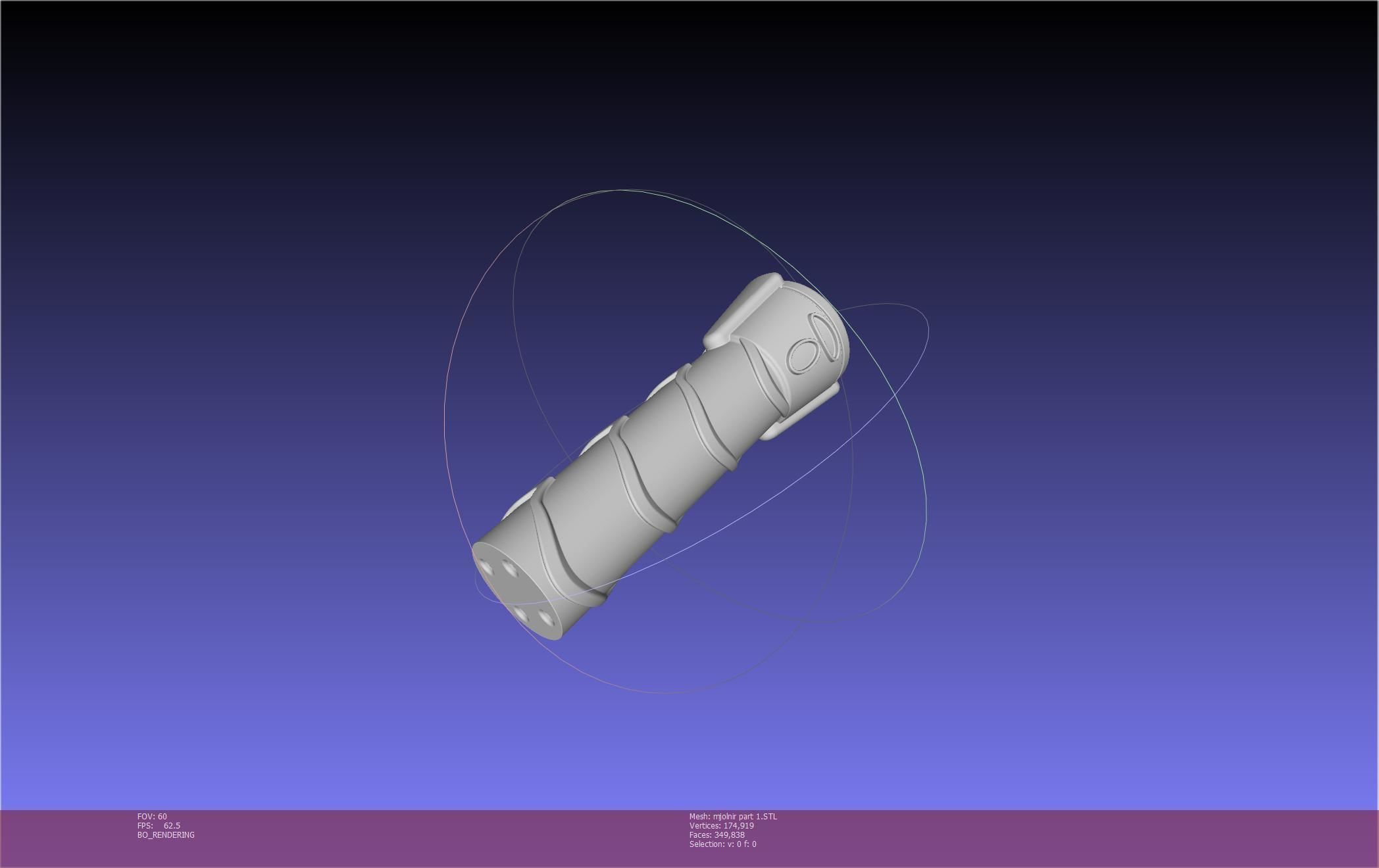 Thor Mjolnir Hammer Basic Printable Assembly 3D print model_128