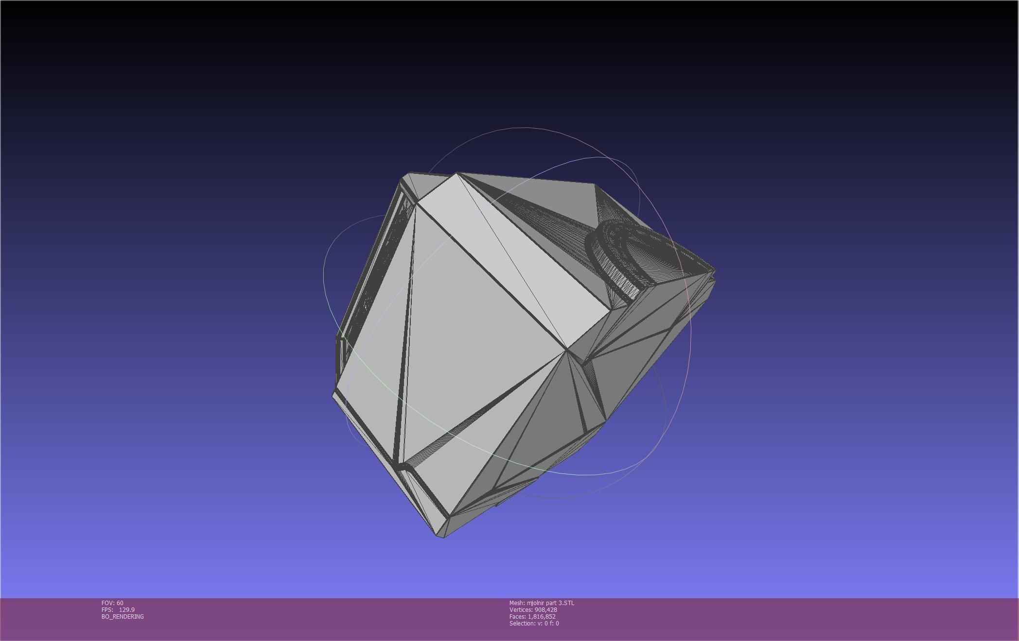 Thor Mjolnir Hammer Basic Printable Assembly 3D print model_3