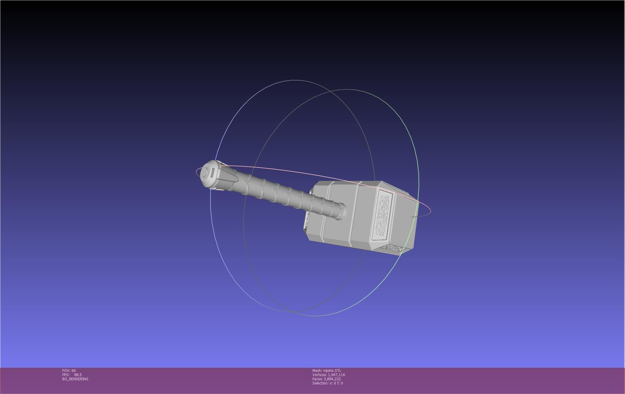 Thor Mjolnir Hammer Basic Printable Assembly 3D print model_57
