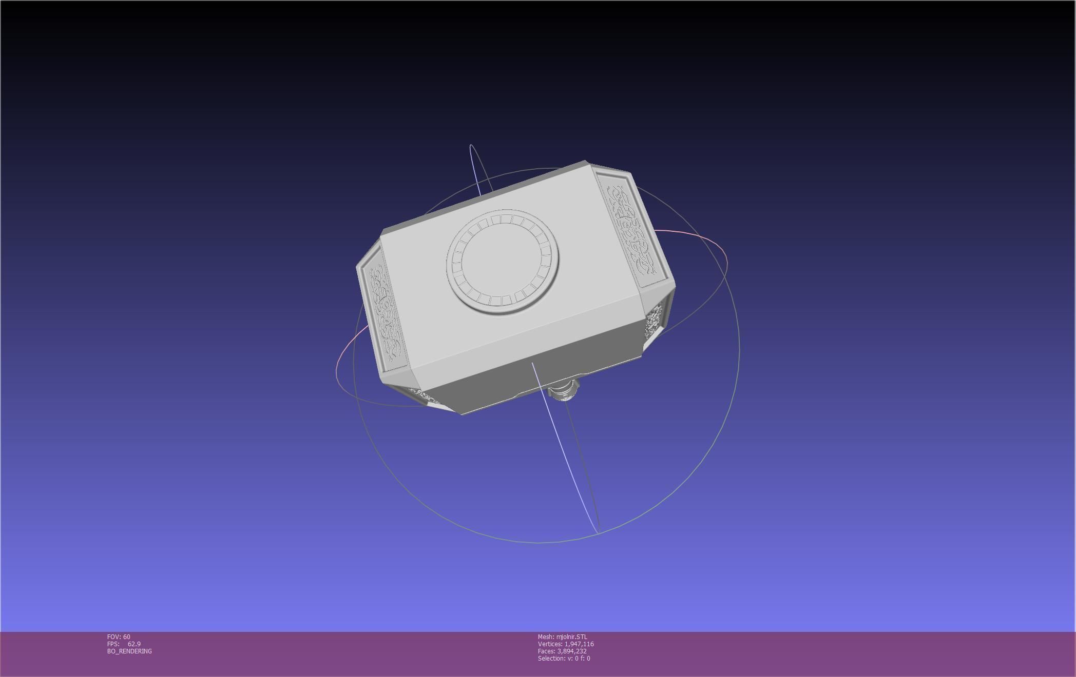 Thor Mjolnir Hammer Basic Printable Assembly 3D print model_25