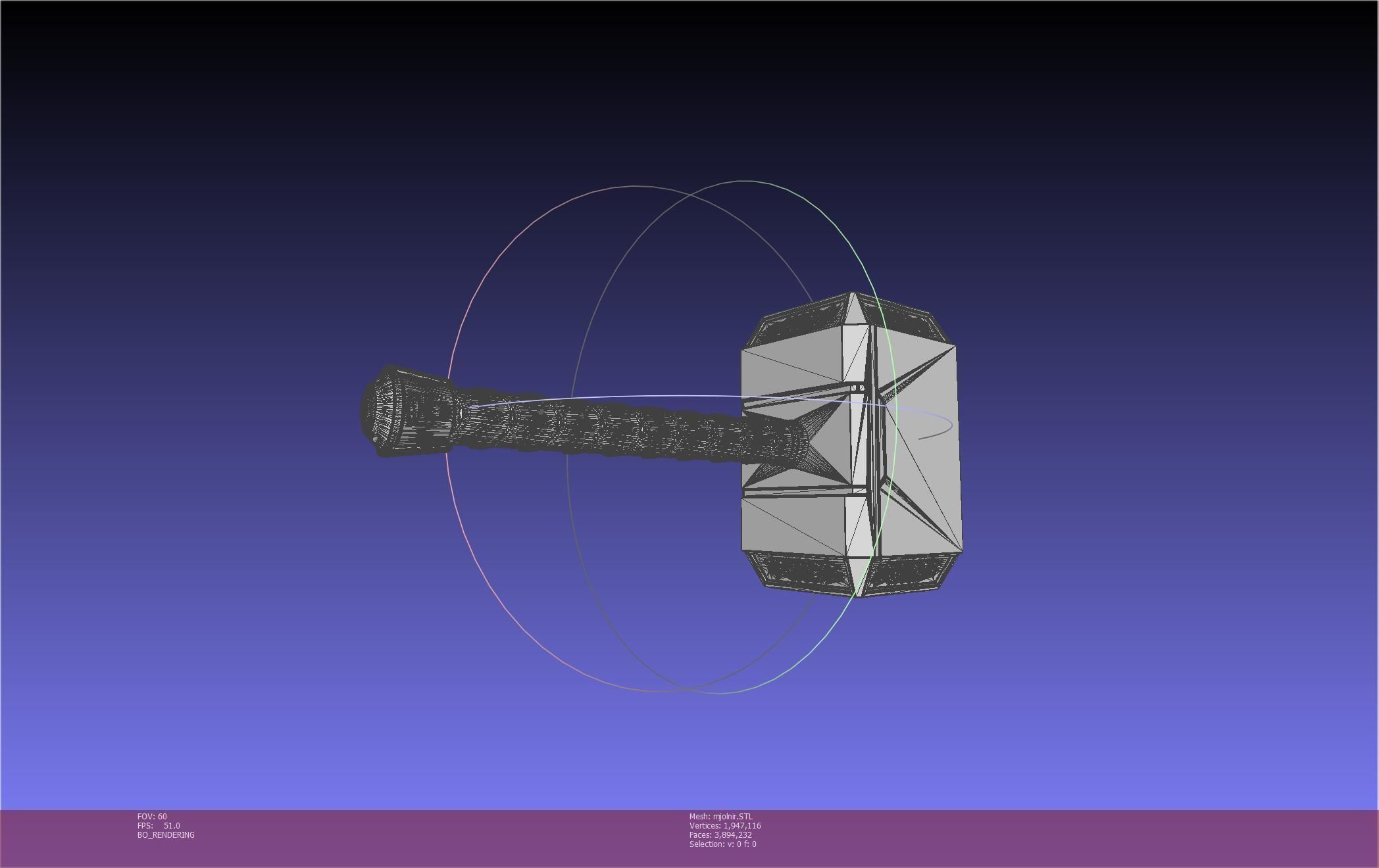 Thor Mjolnir Hammer Basic Printable Assembly 3D print model_73