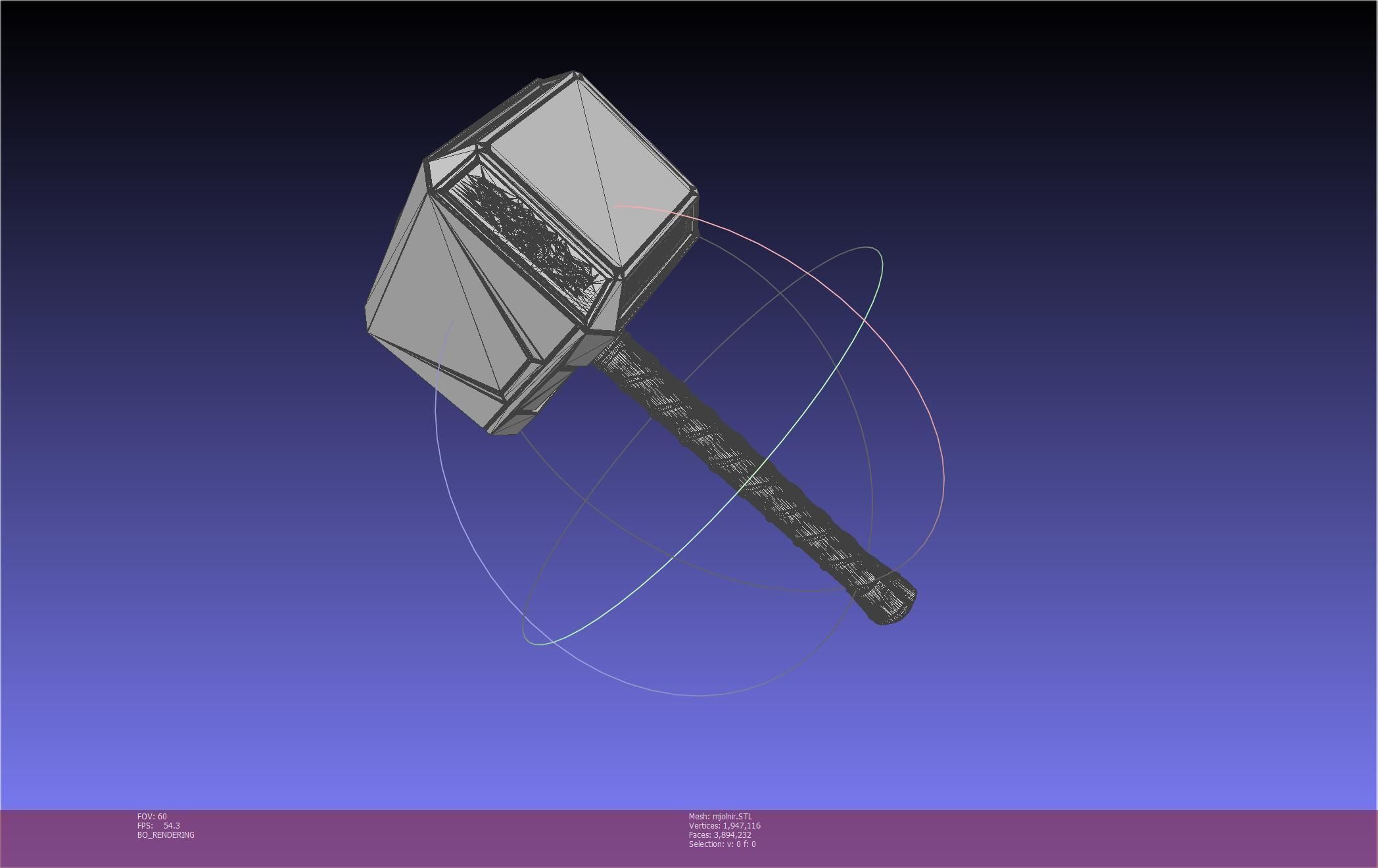 Thor Mjolnir Hammer Basic Printable Assembly 3D print model_70