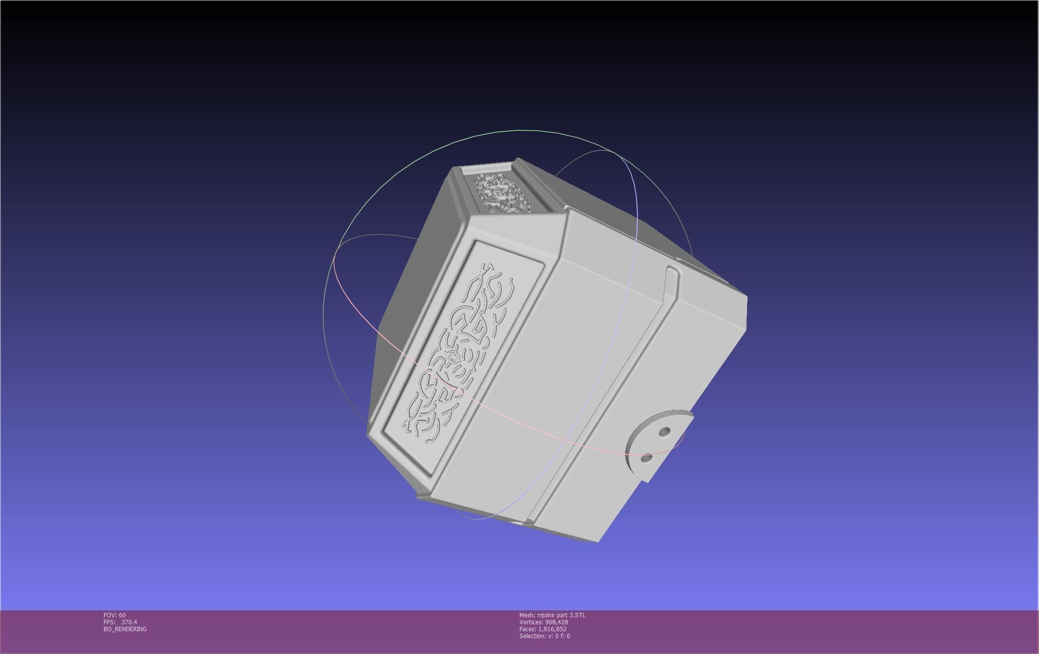 Thor Mjolnir Hammer Basic Printable Assembly 3D print model_146