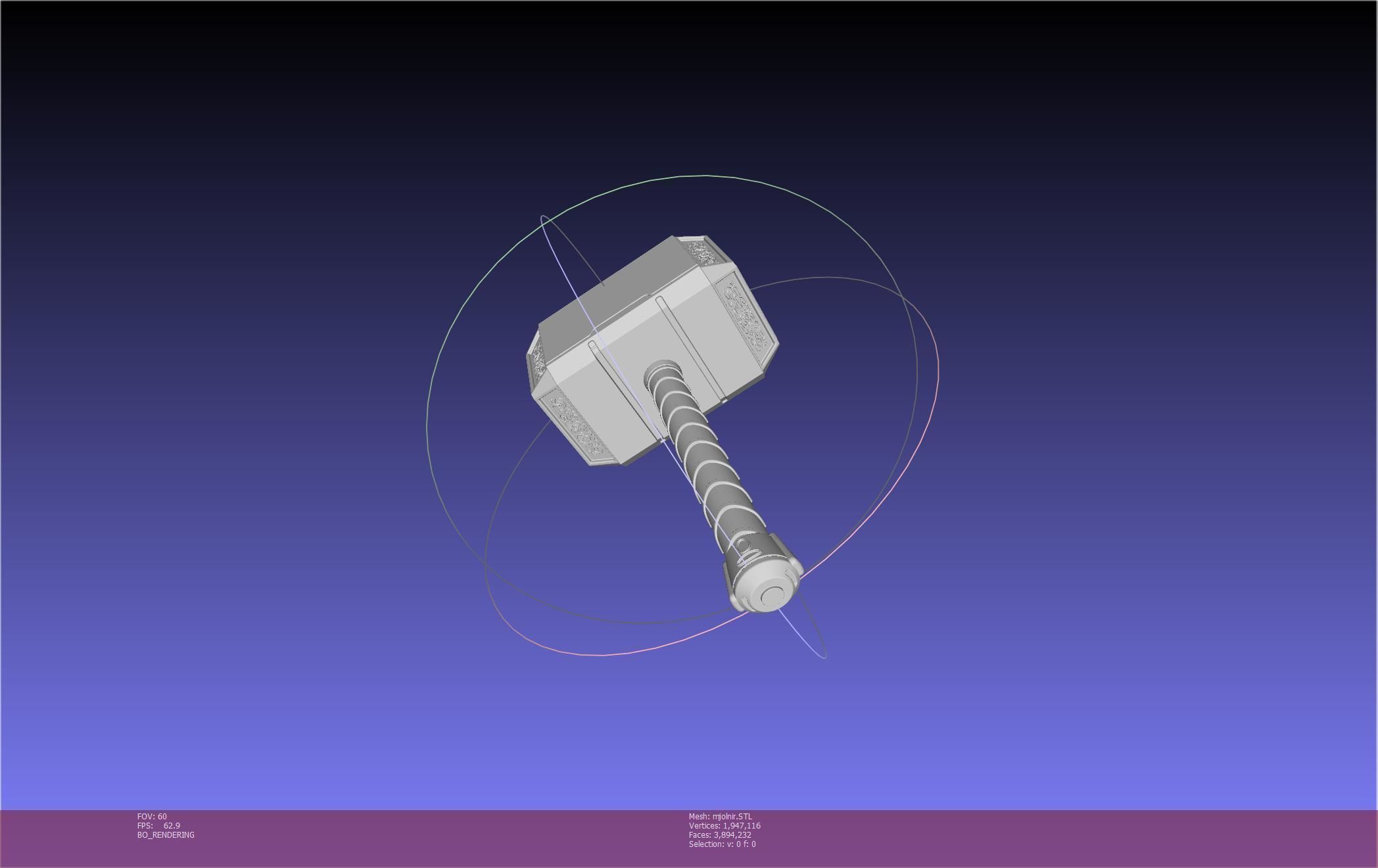 Thor Mjolnir Hammer Basic Printable Assembly 3D print model_16