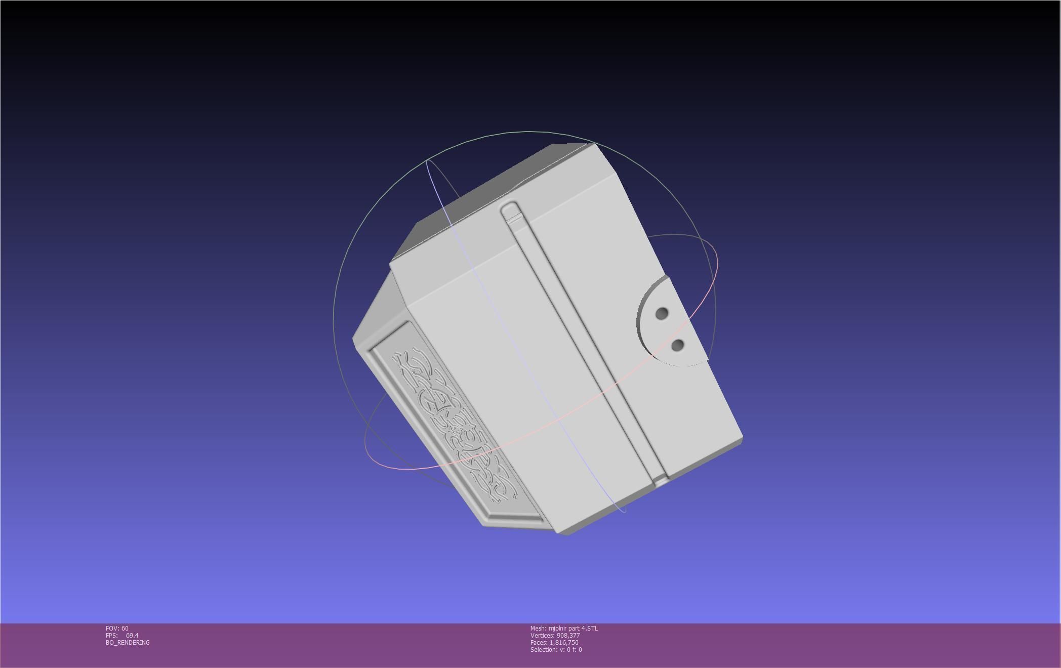 Thor Mjolnir Hammer Basic Printable Assembly 3D print model_148