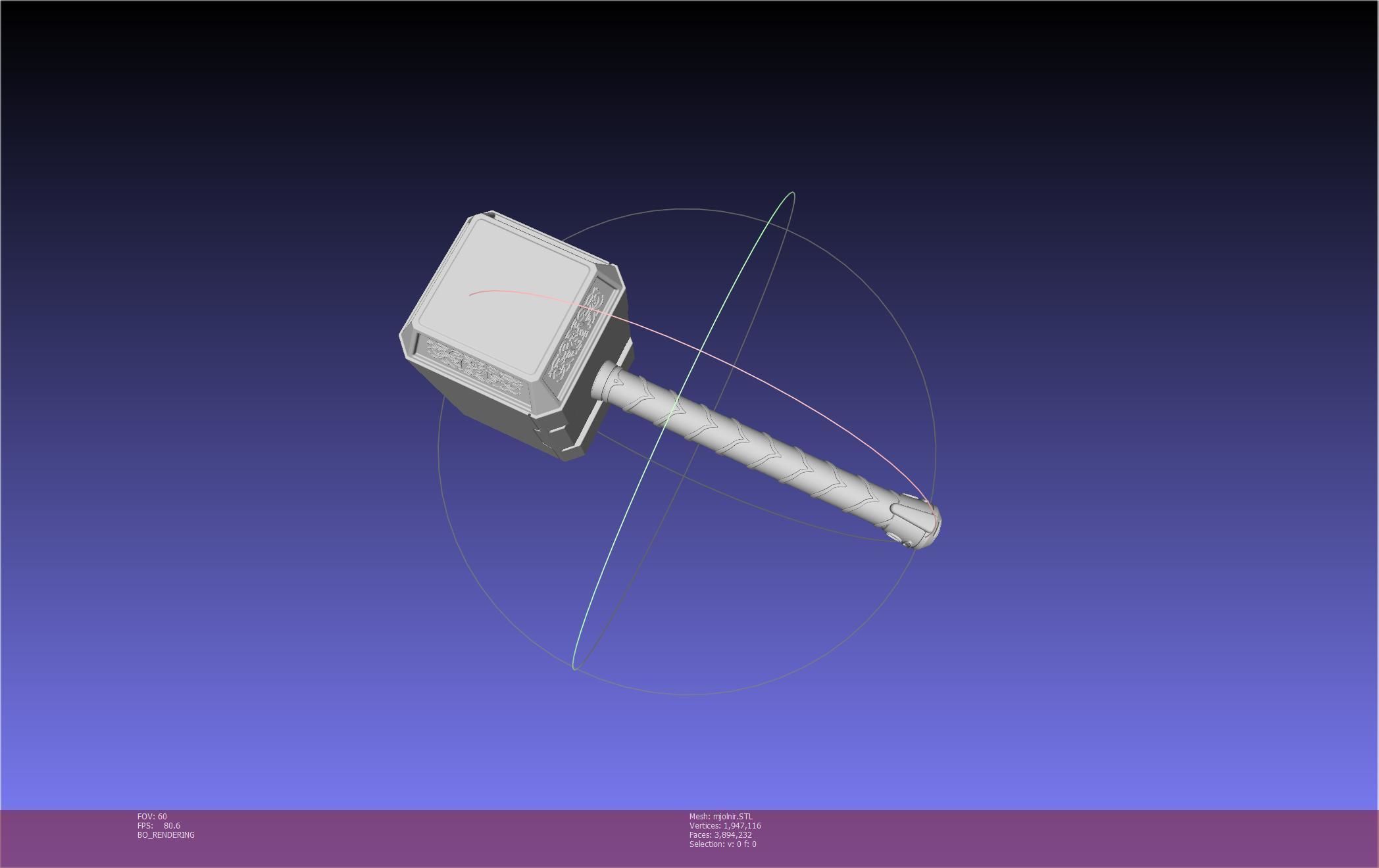 Thor Mjolnir Hammer Basic Printable Assembly 3D print model_40