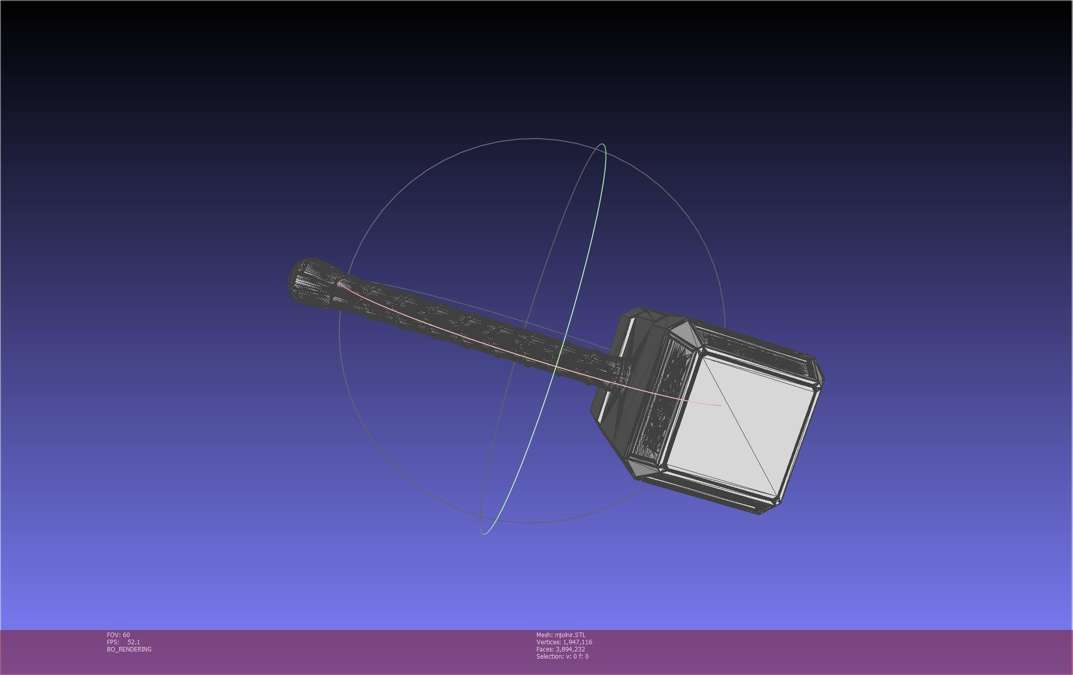 Thor Mjolnir Hammer Basic Printable Assembly 3D print model_66