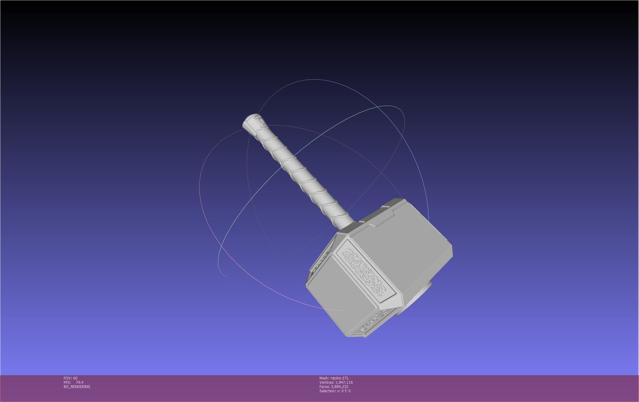 Thor Mjolnir Hammer Basic Printable Assembly 3D print model_58