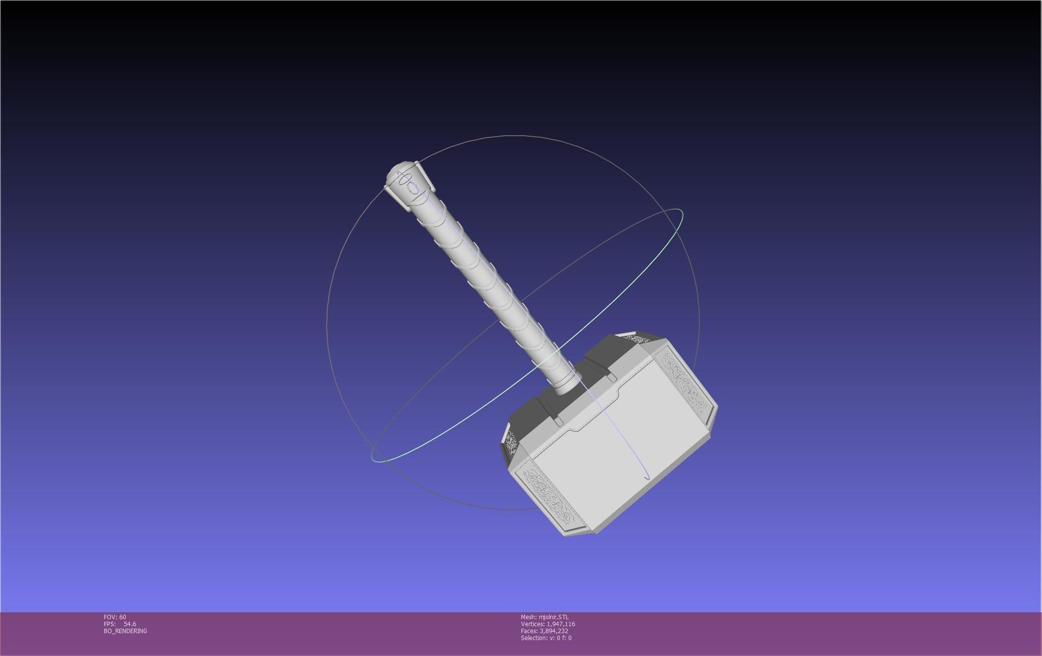 Thor Mjolnir Hammer Basic Printable Assembly 3D print model_22