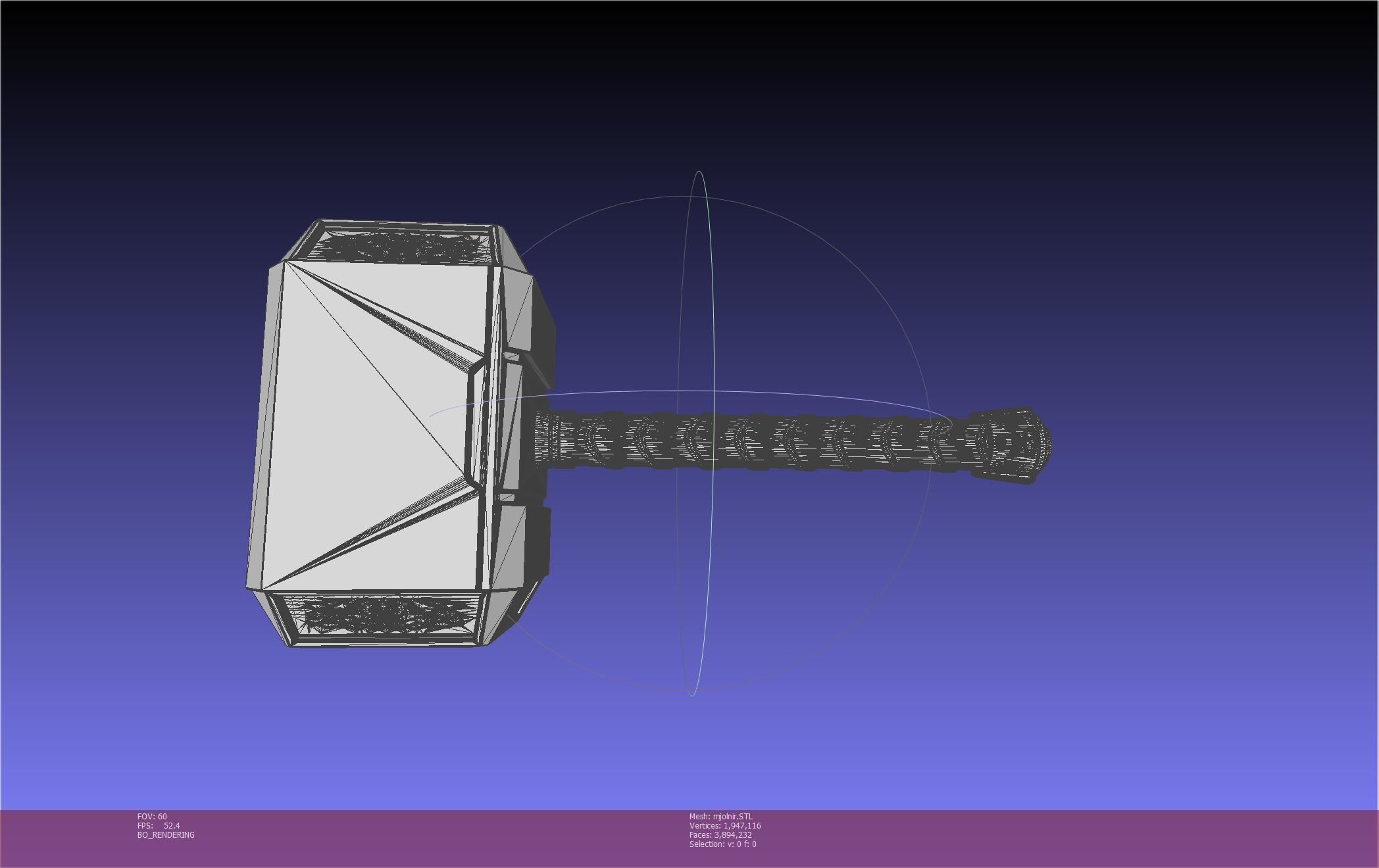 Thor Mjolnir Hammer Basic Printable Assembly 3D print model_86