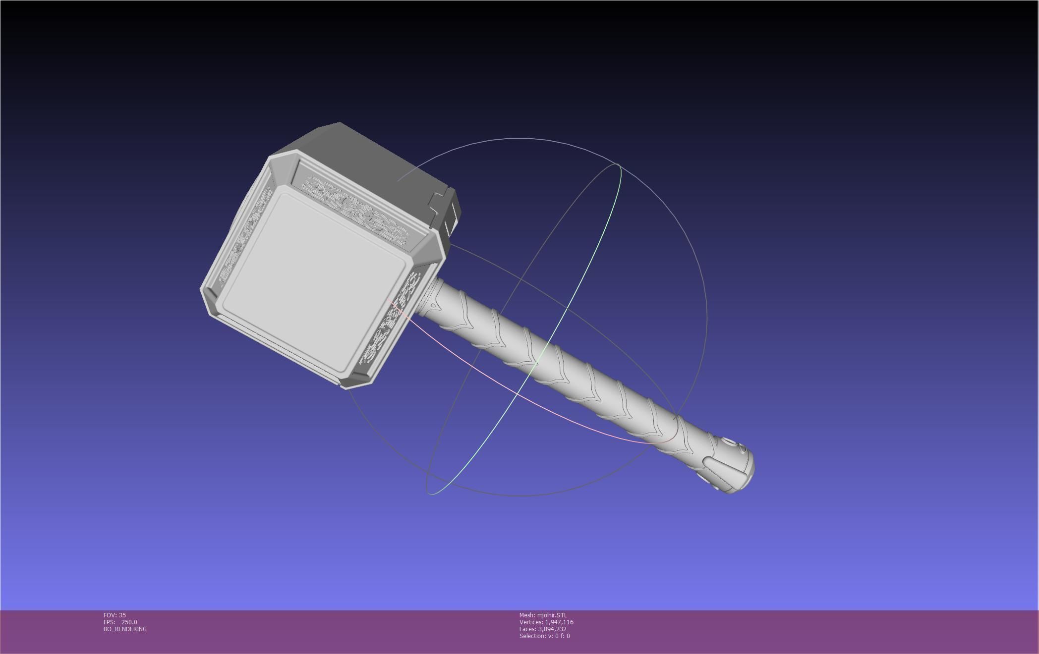 Thor Mjolnir Hammer Basic Printable Assembly 3D print model_115
