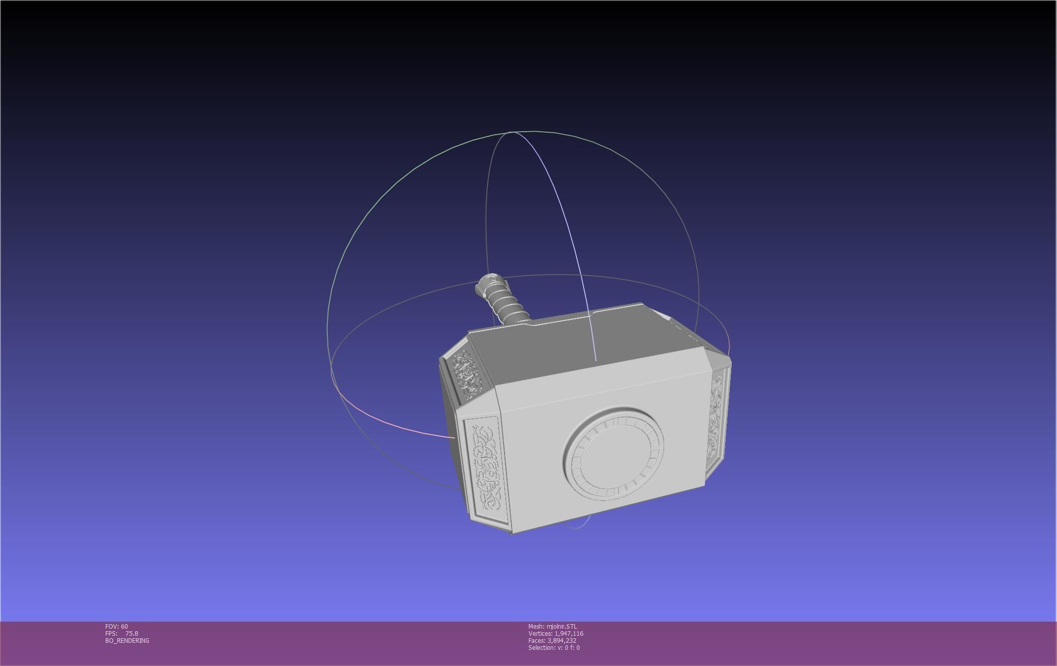 Thor Mjolnir Hammer Basic Printable Assembly 3D print model_54