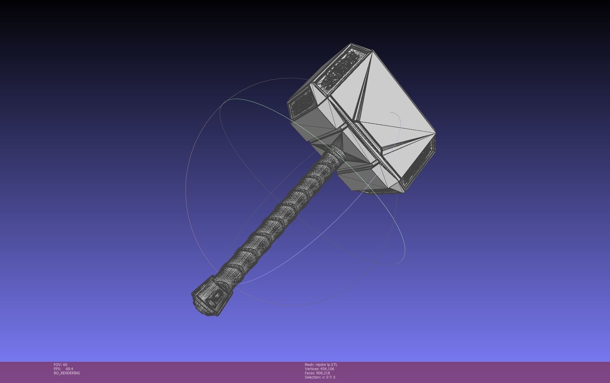 Thor Mjolnir Hammer Basic Printable Assembly 3D print model_97