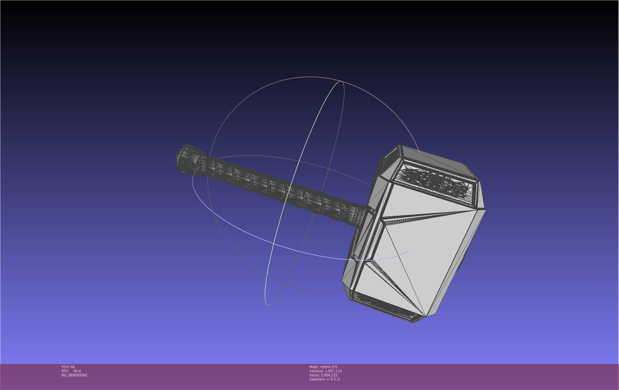 Thor Mjolnir Hammer Basic Printable Assembly 3D print model_67