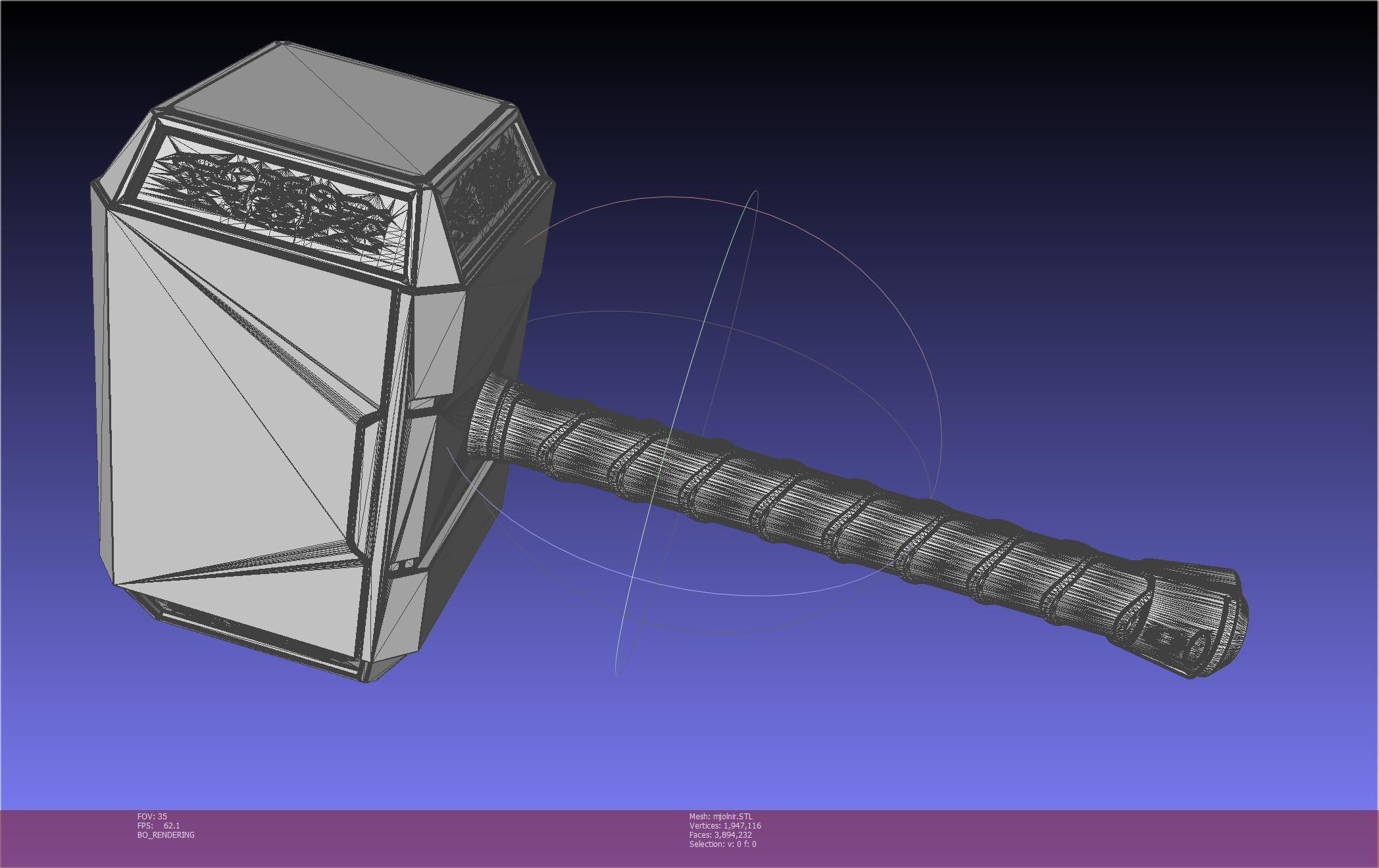 Thor Mjolnir Hammer Basic Printable Assembly 3D print model_99