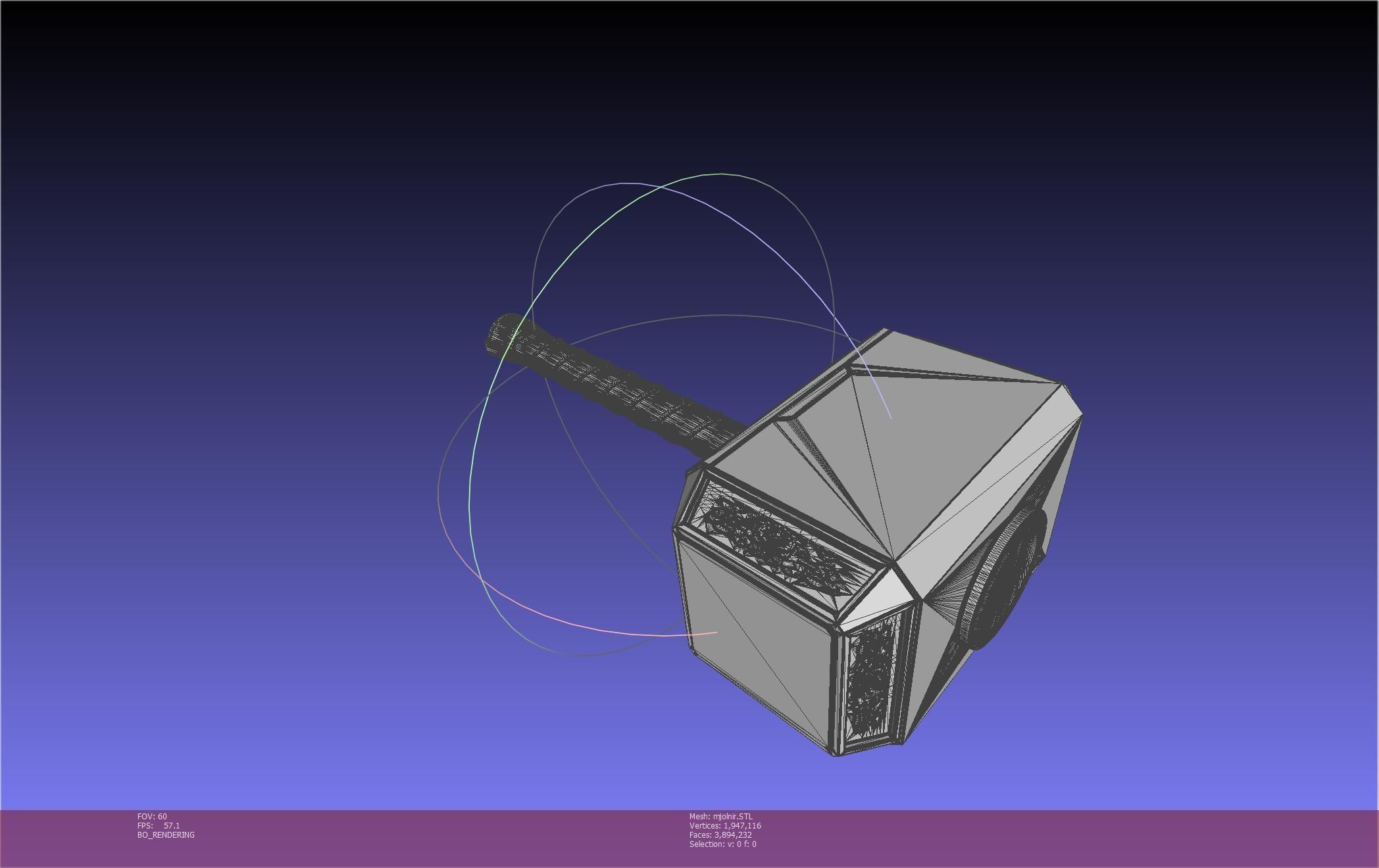 Thor Mjolnir Hammer Basic Printable Assembly 3D print model_68