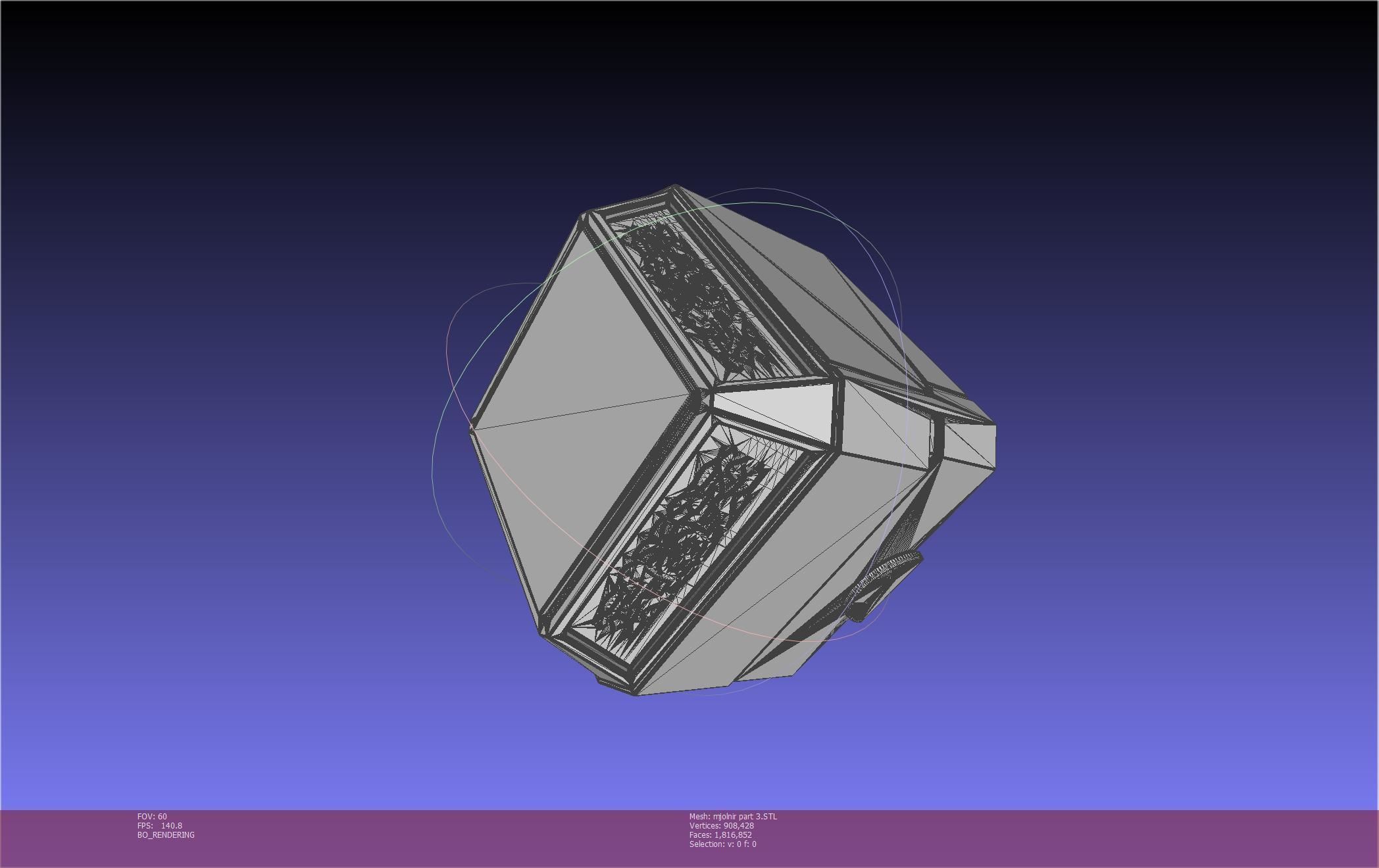 Thor Mjolnir Hammer Basic Printable Assembly 3D print model_137