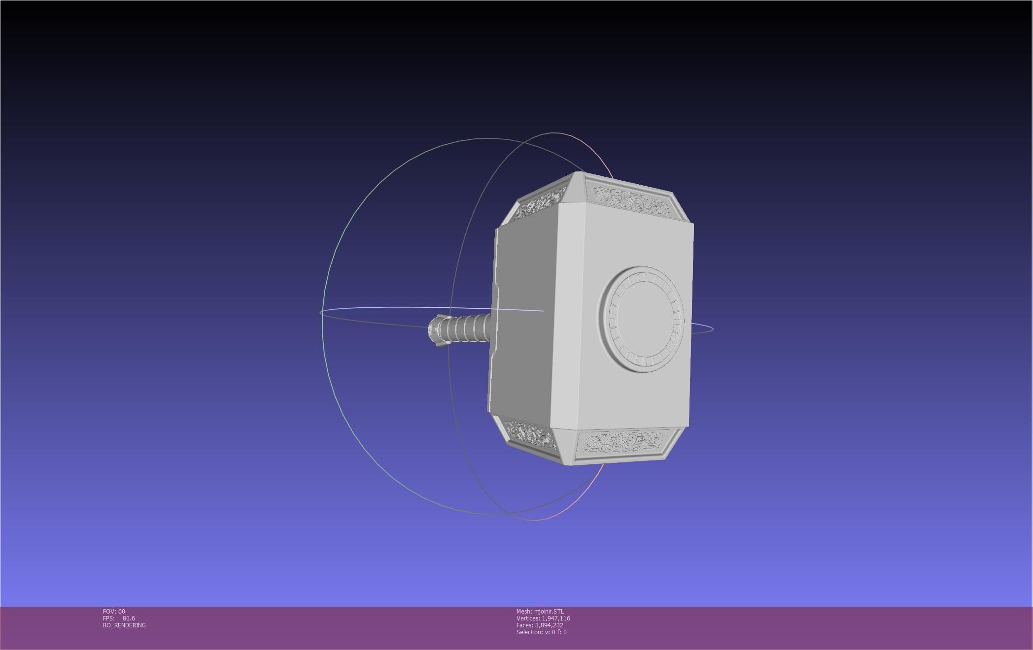 Thor Mjolnir Hammer Basic Printable Assembly 3D print model_61