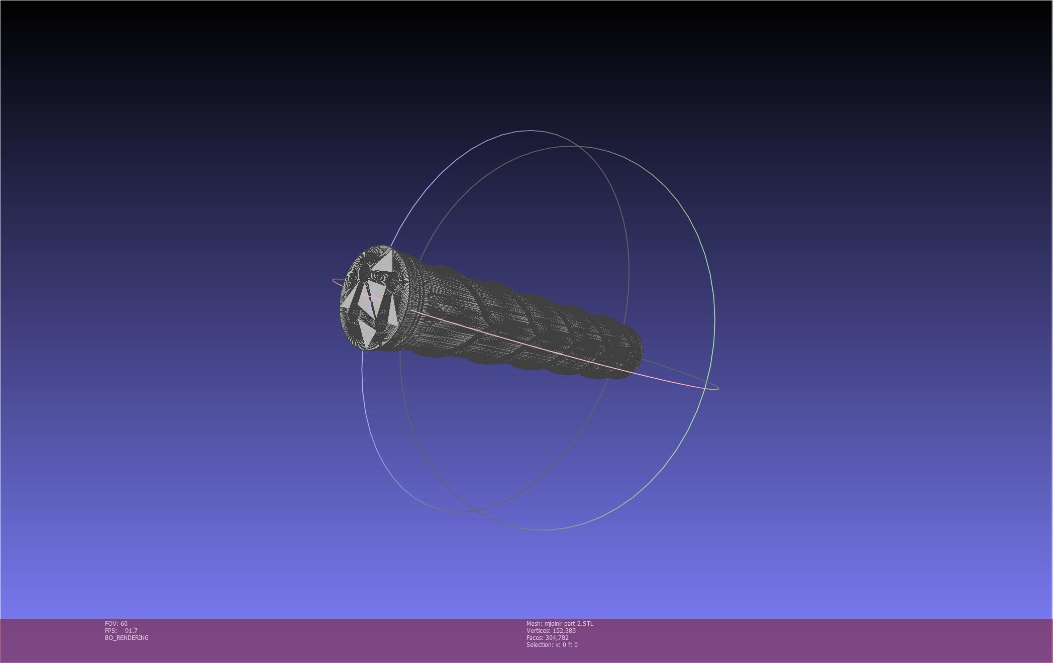 Thor Mjolnir Hammer Basic Printable Assembly 3D print model_136