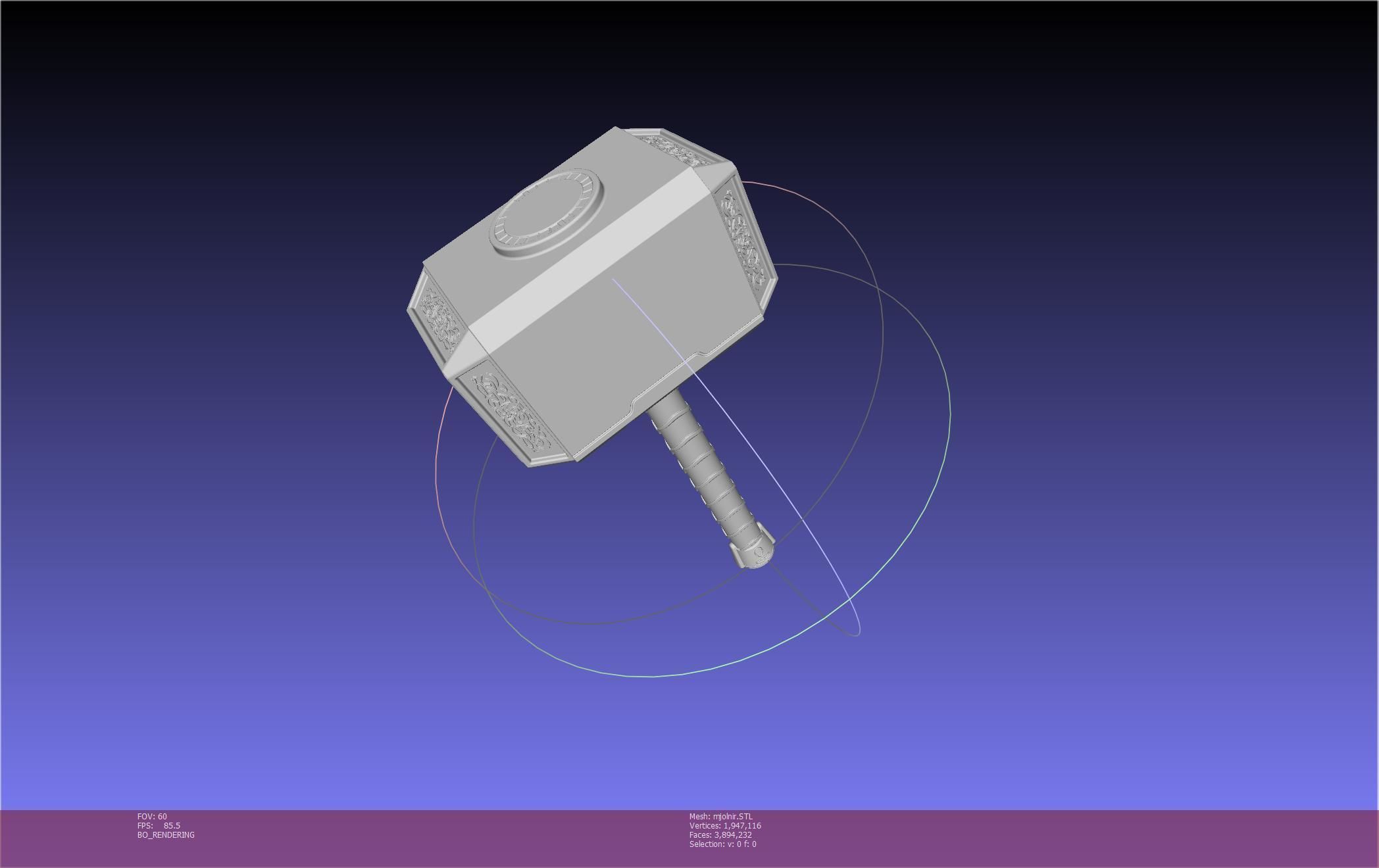 Thor Mjolnir Hammer Basic Printable Assembly 3D print model_47