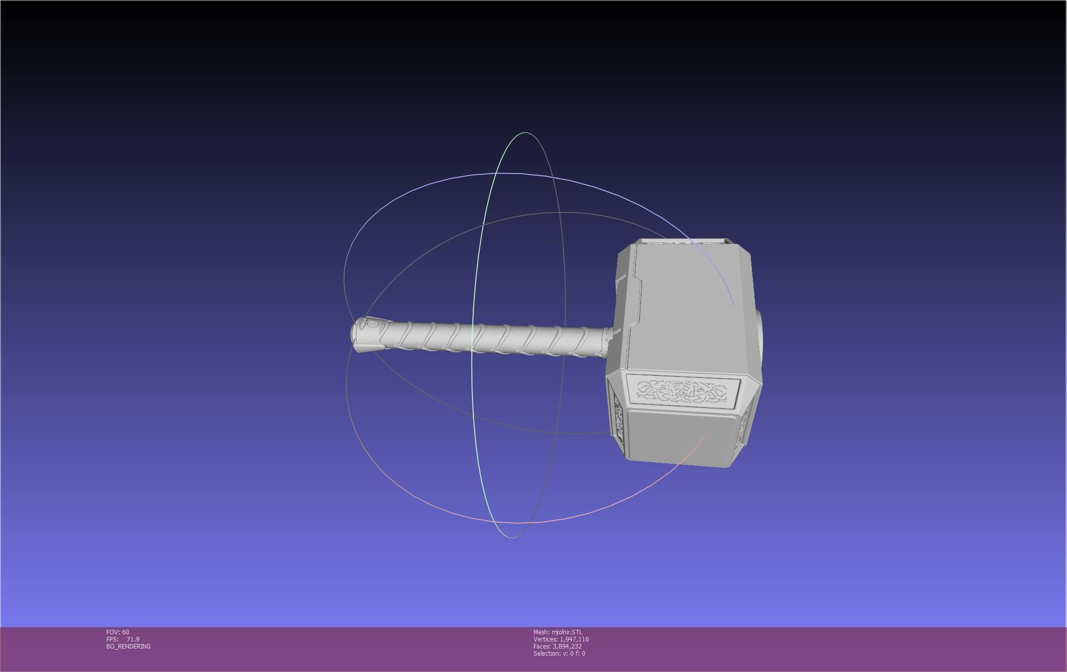 Thor Mjolnir Hammer Basic Printable Assembly 3D print model_55