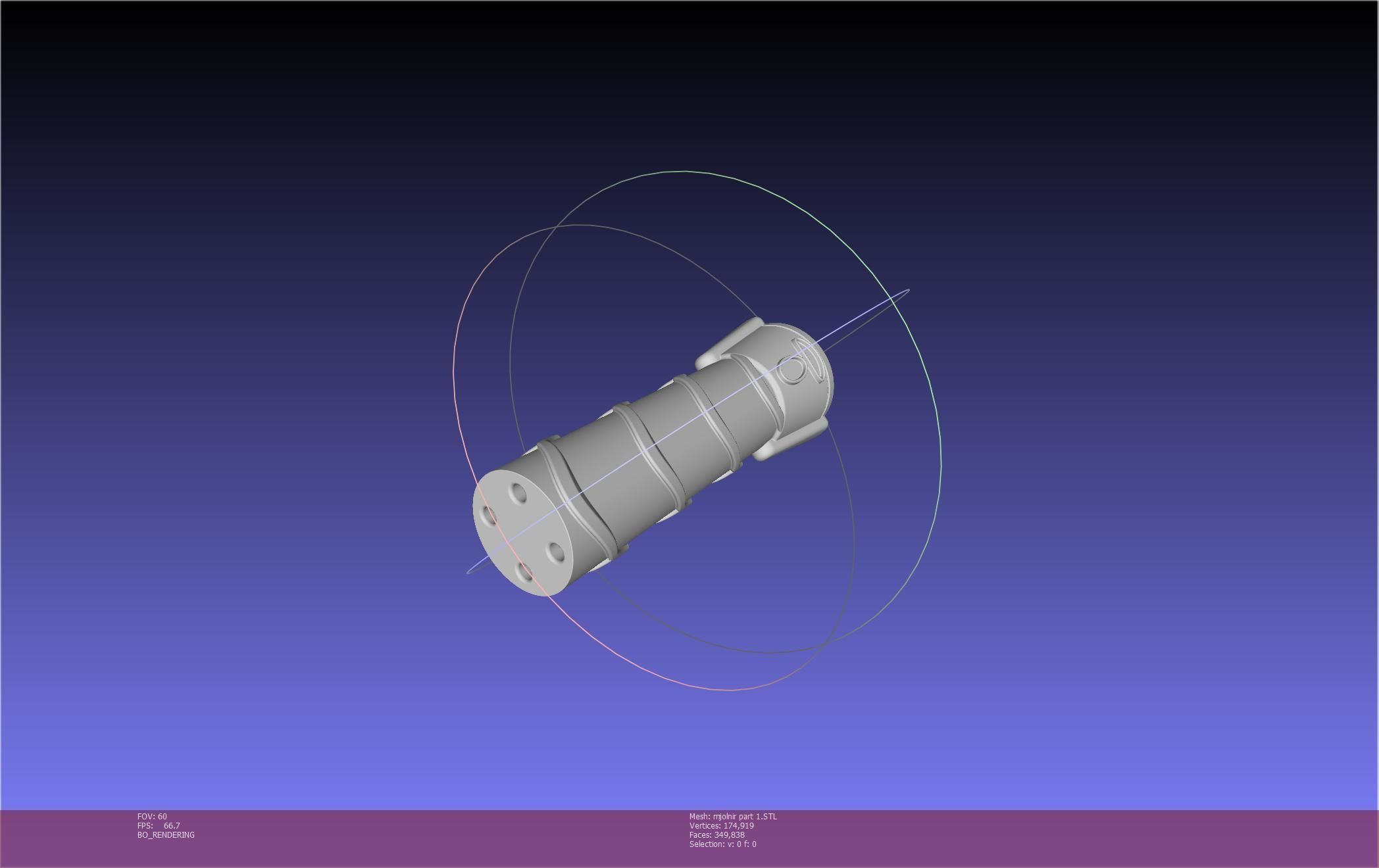 Thor Mjolnir Hammer Basic Printable Assembly 3D print model_131