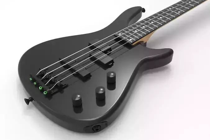 Black 4 Strings Bass Guitar