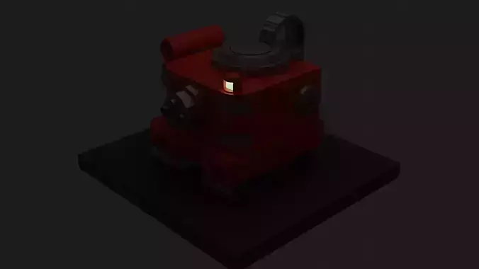 Lowpoly Tank model robot Low-poly 3D model