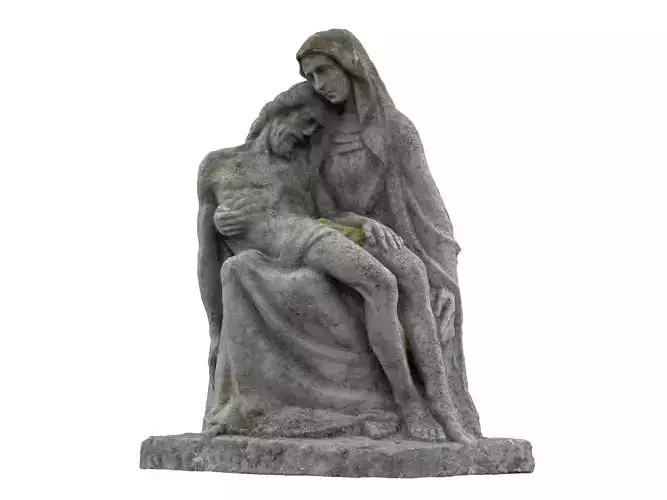 Jesus and Mary Funeral Sculpture Monument 