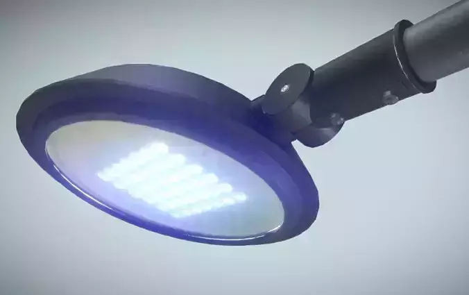 Street Light 15 version 14 10m with pole 4 Low-poly 3D model