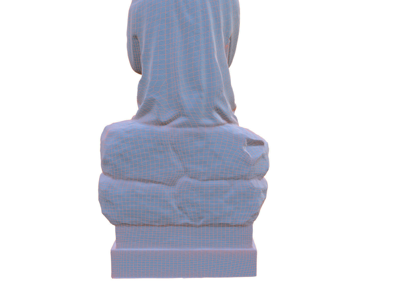 Child Funeral Sculpture Monument Low-poly 3D model_19