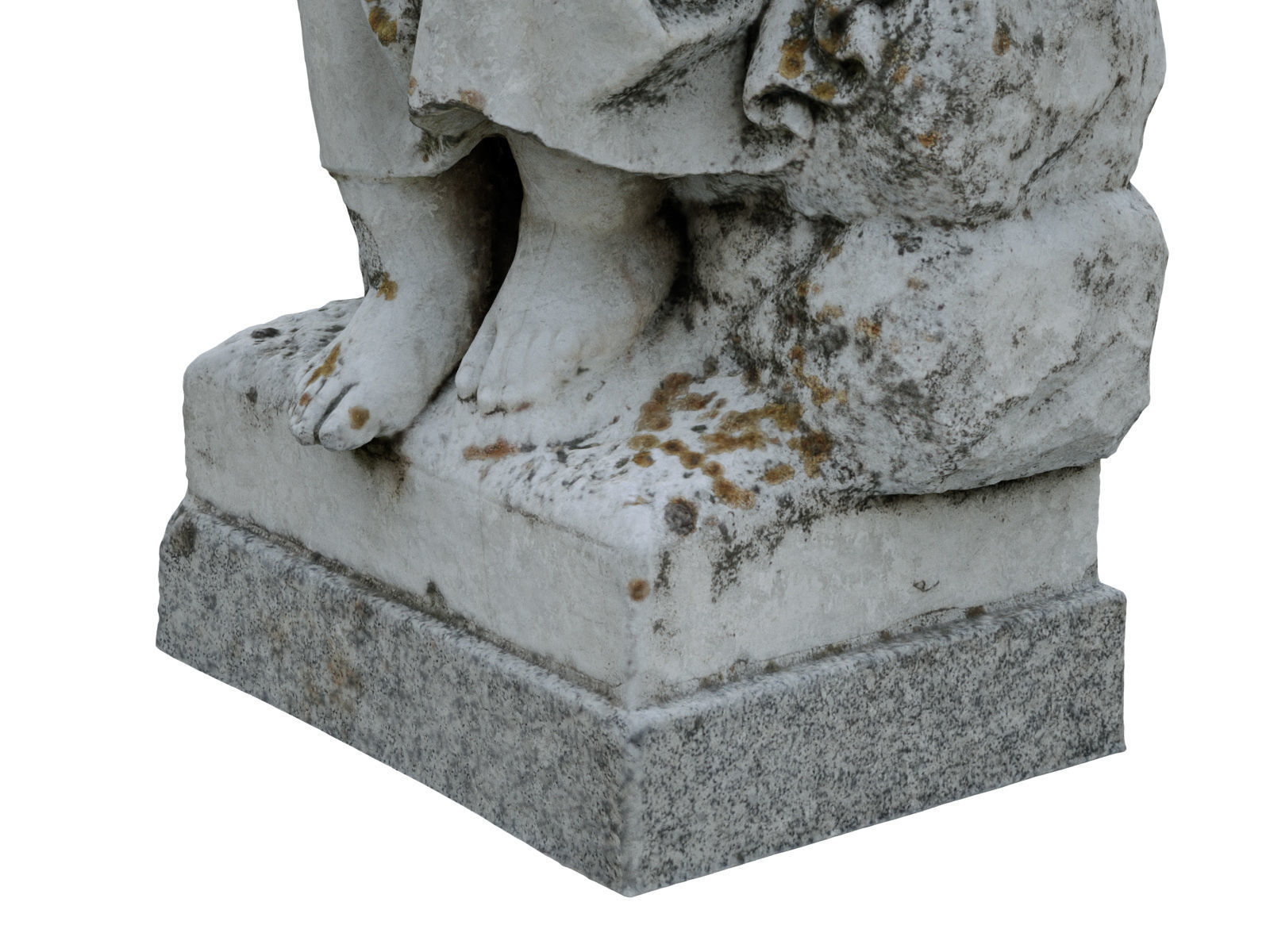 Child Funeral Sculpture Monument Low-poly 3D model_8
