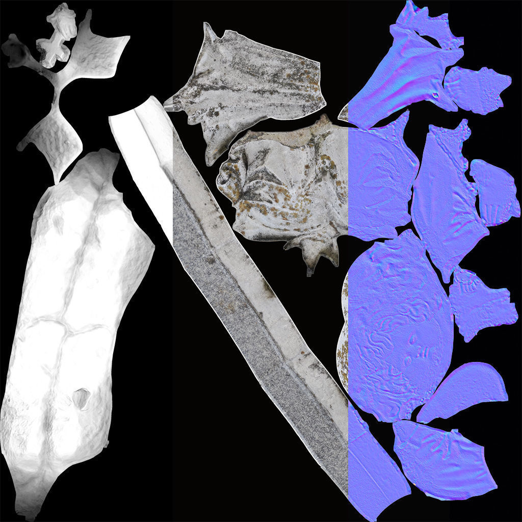 Child Funeral Sculpture Monument Low-poly 3D model_21