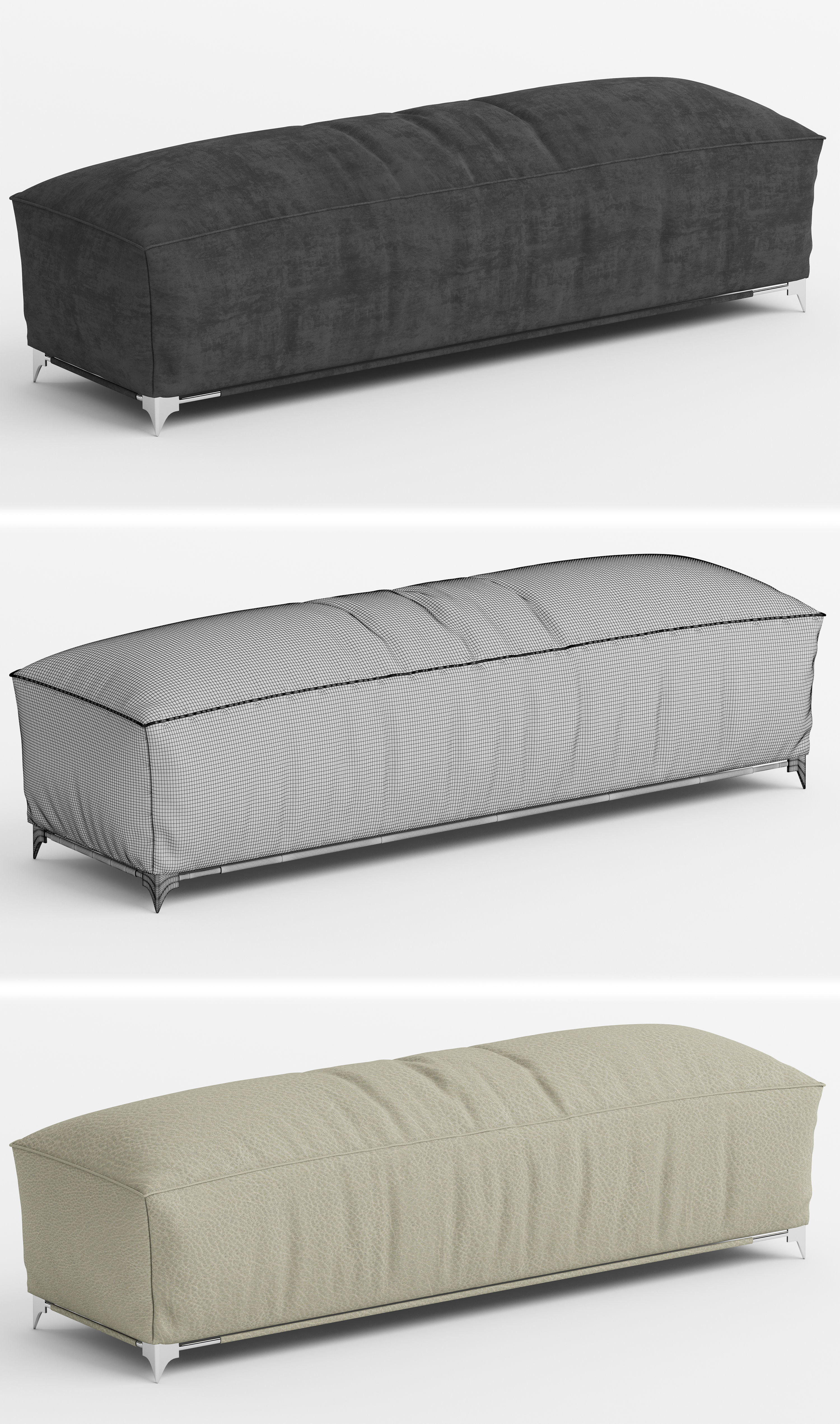Pouf couch 3D model_13