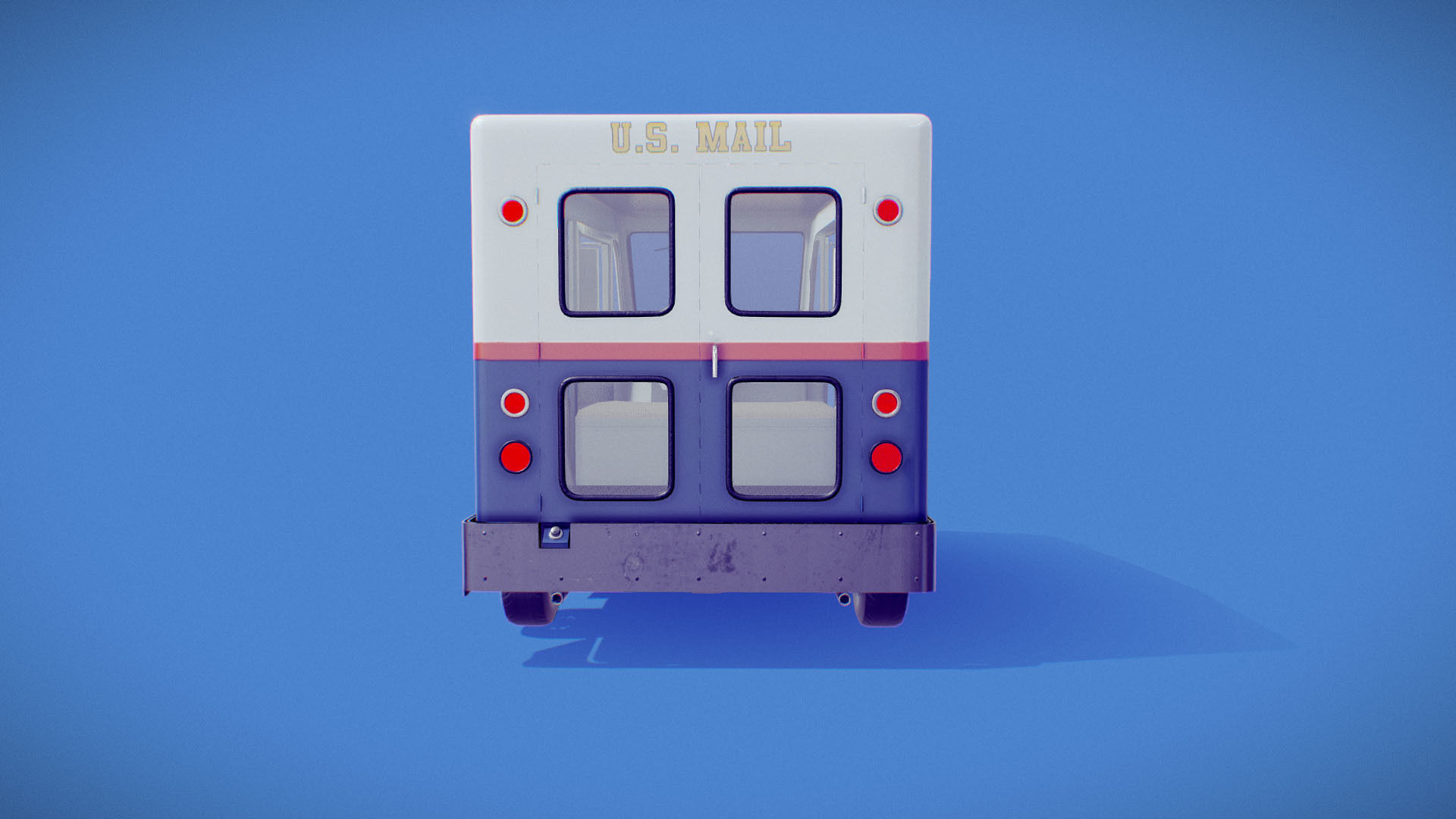 Cushman Mailster truckster  1960 Low-poly 3D model_18