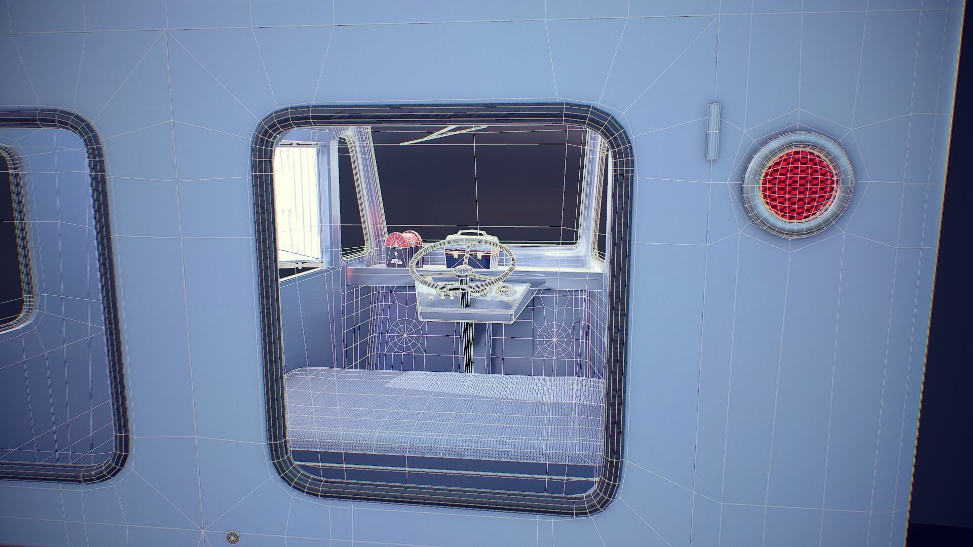 Cushman Mailster truckster  1960 Low-poly 3D model_15