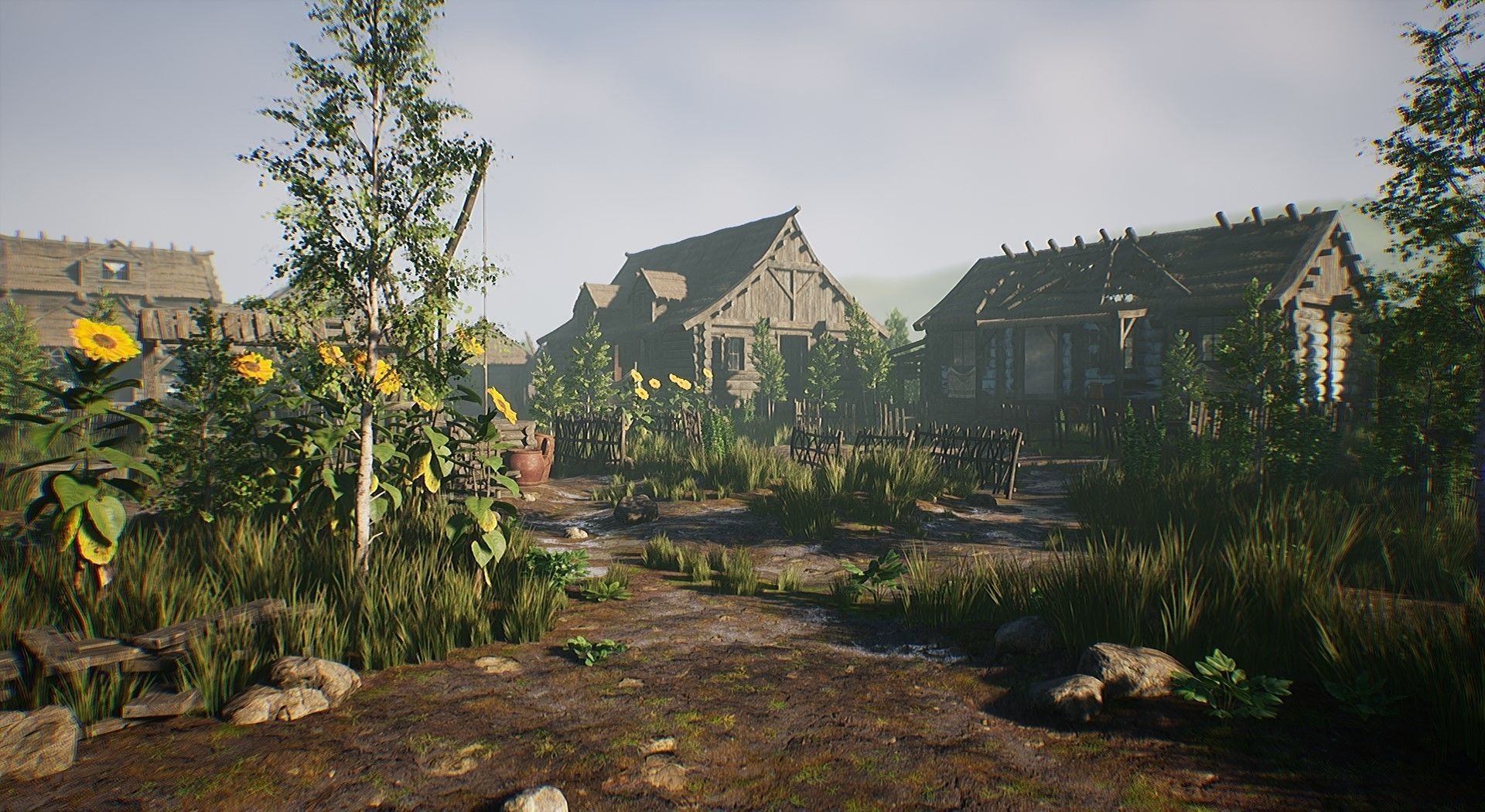  Modular Medieval Village - Unreal Project Low-poly 3D model_17