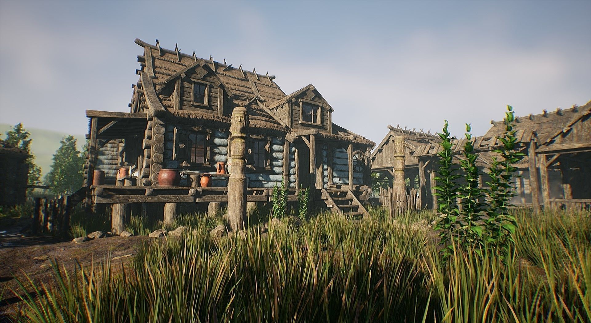  Modular Medieval Village - Unreal Project Low-poly 3D model_1