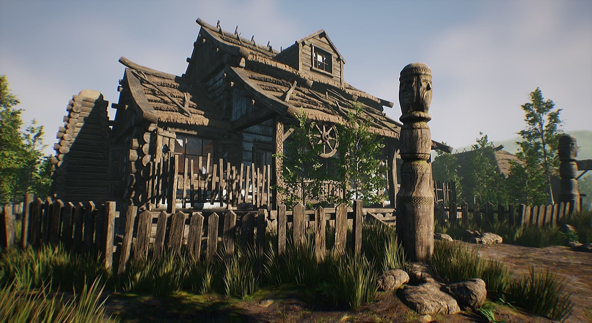  Modular Medieval Village - Unreal Project Low-poly 3D model_13