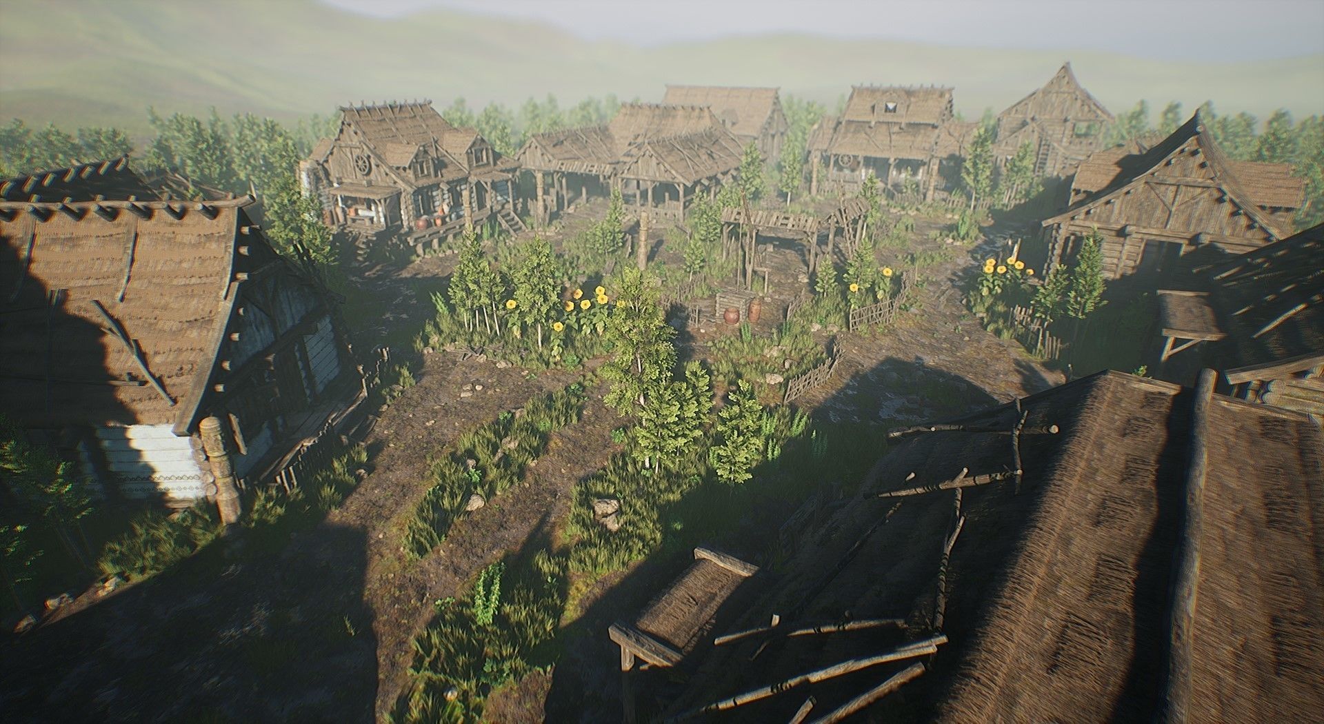  Modular Medieval Village - Unreal Project Low-poly 3D model_24