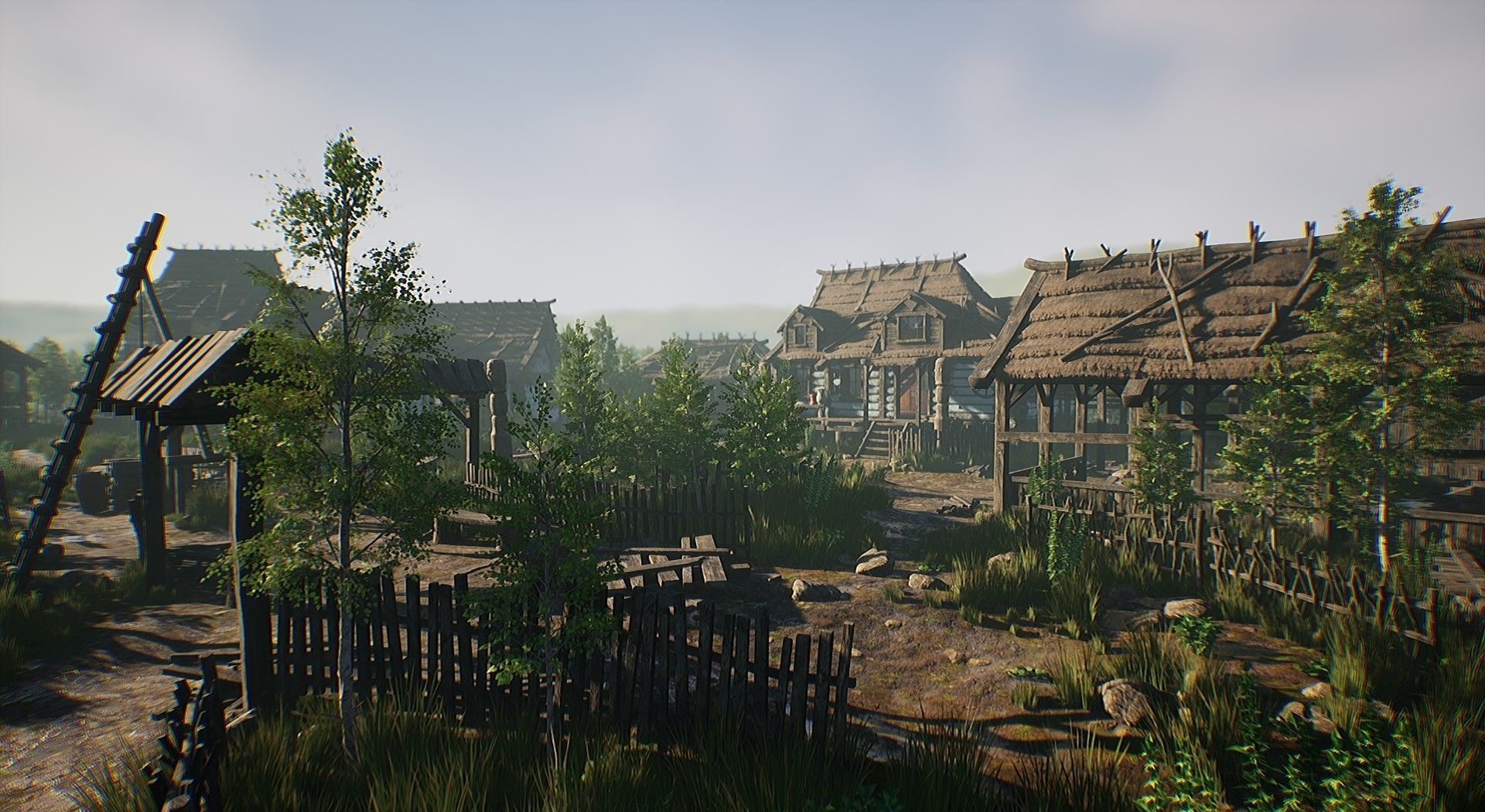  Modular Medieval Village - Unreal Project Low-poly 3D model_21