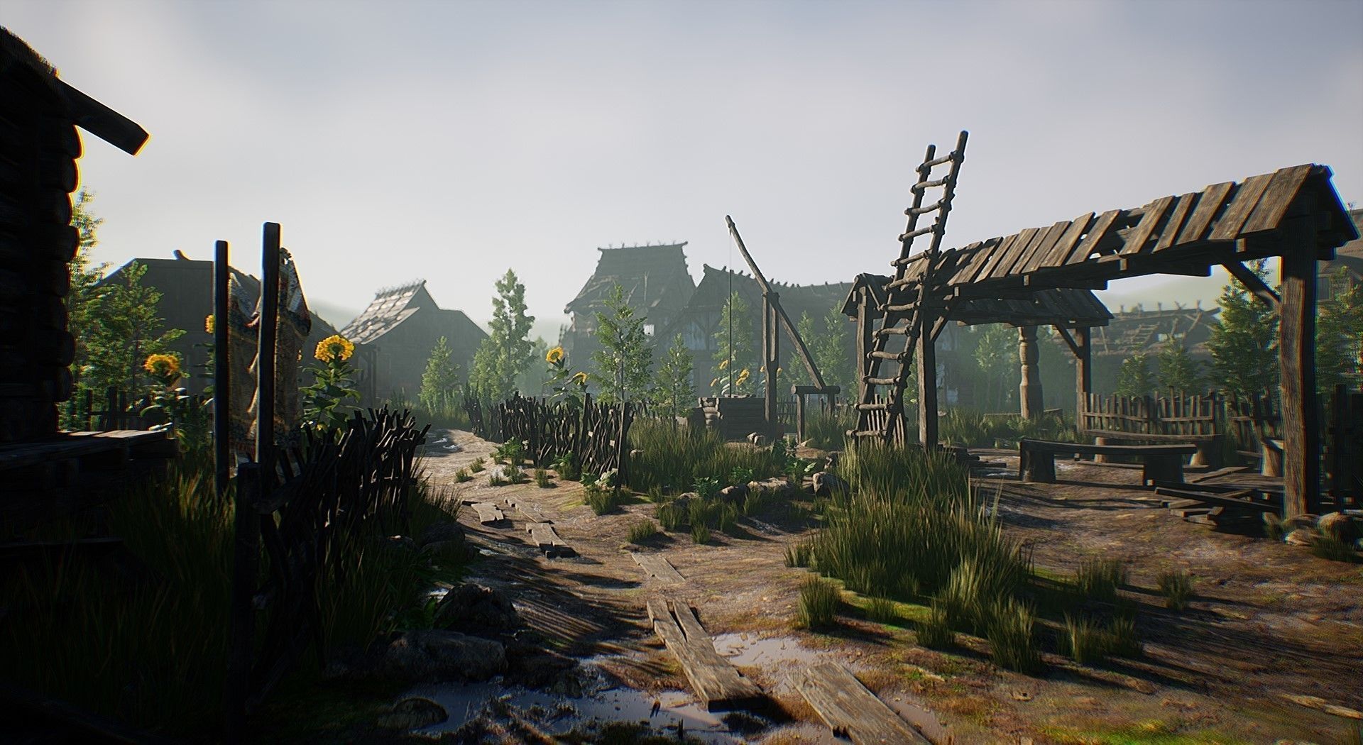  Modular Medieval Village - Unreal Project Low-poly 3D model_9